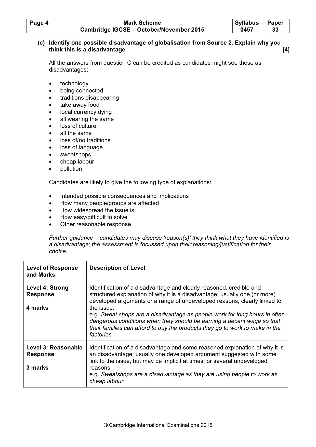 Mark scheme, page 4 of 12
