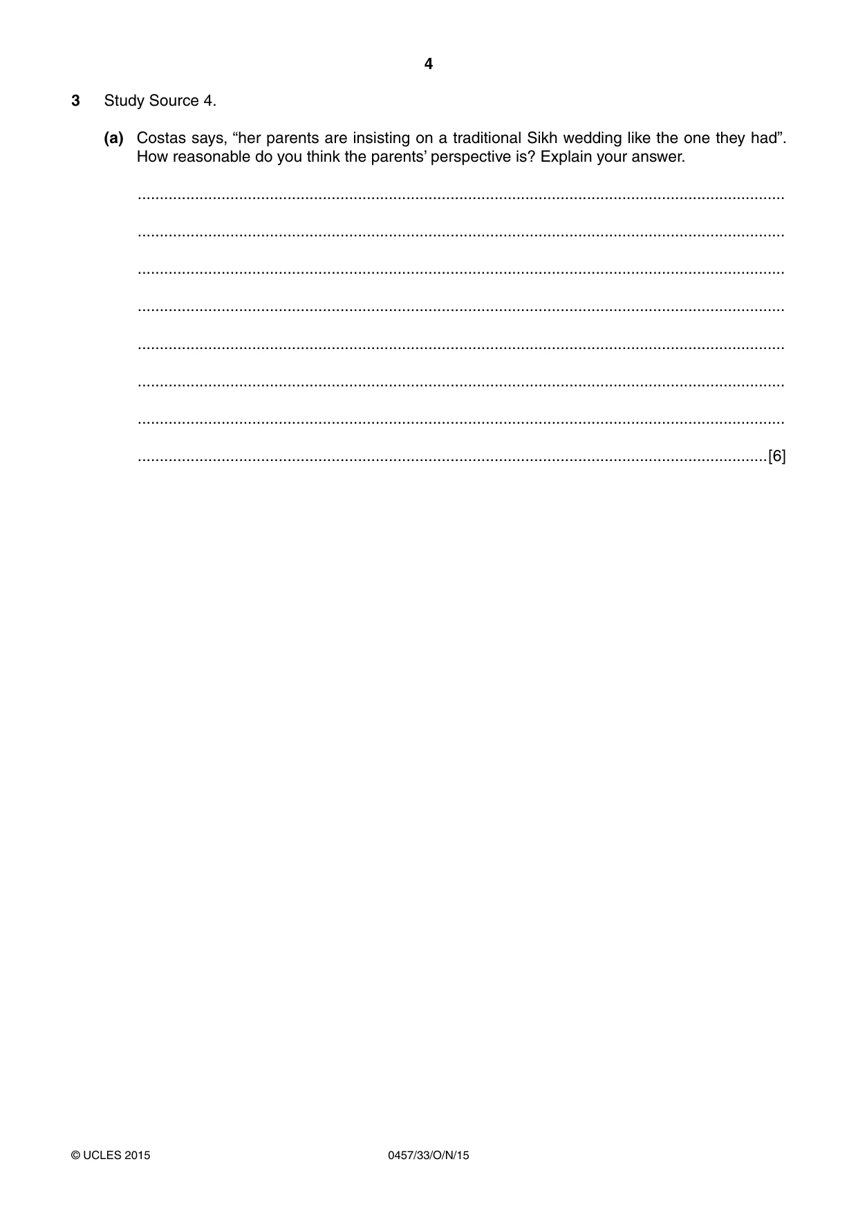 Cambridge IGCSE Global Perspectives 0457 2015 Oct/Nov Paper 3 · Variant 3 question paper, page 4 of 8