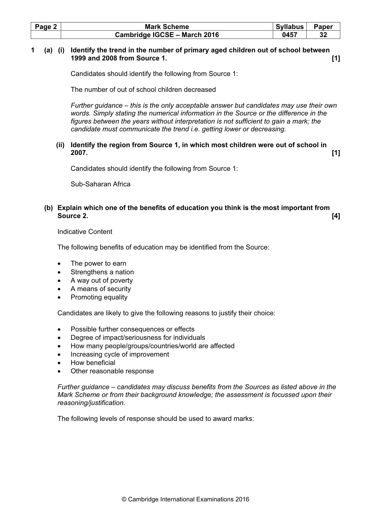 Mark scheme, page 2 of 11