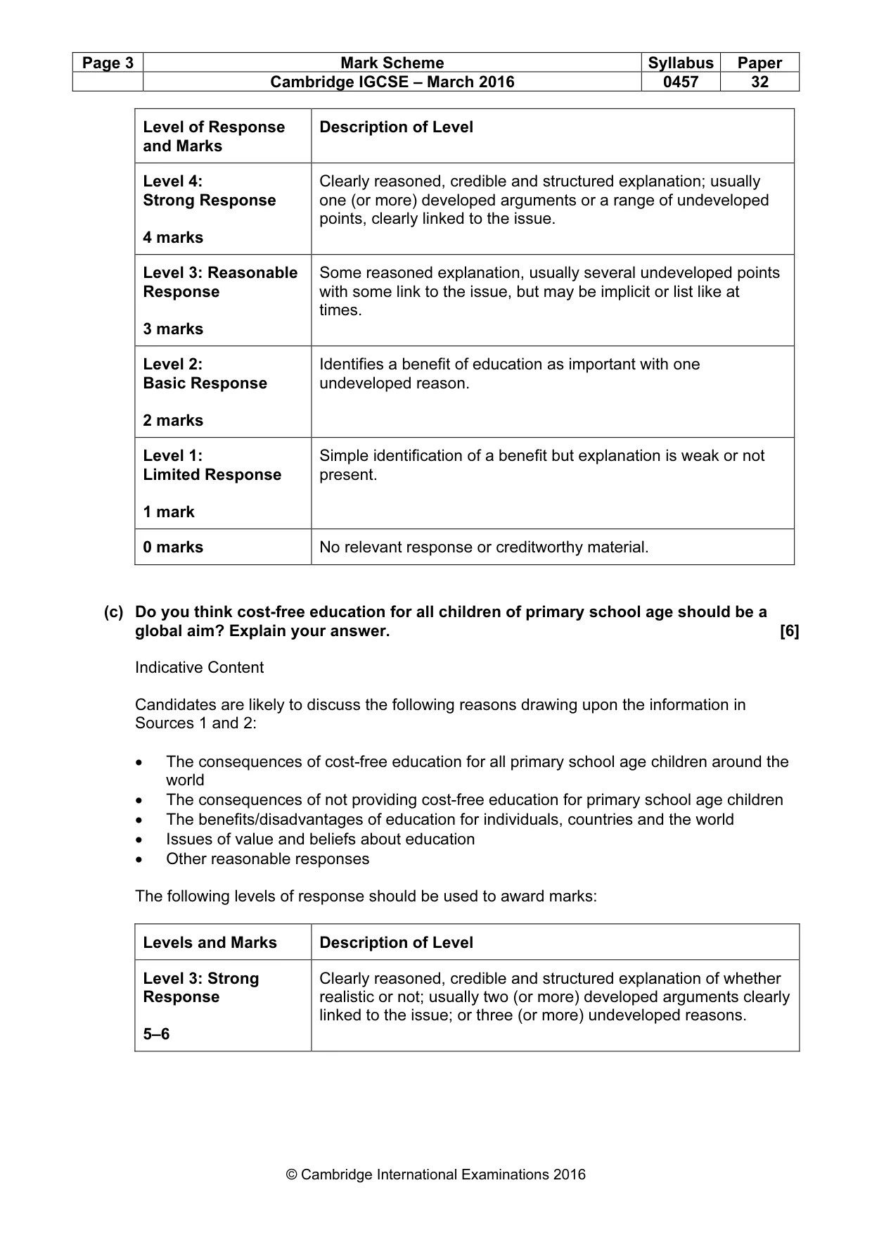Mark scheme, page 3 of 11