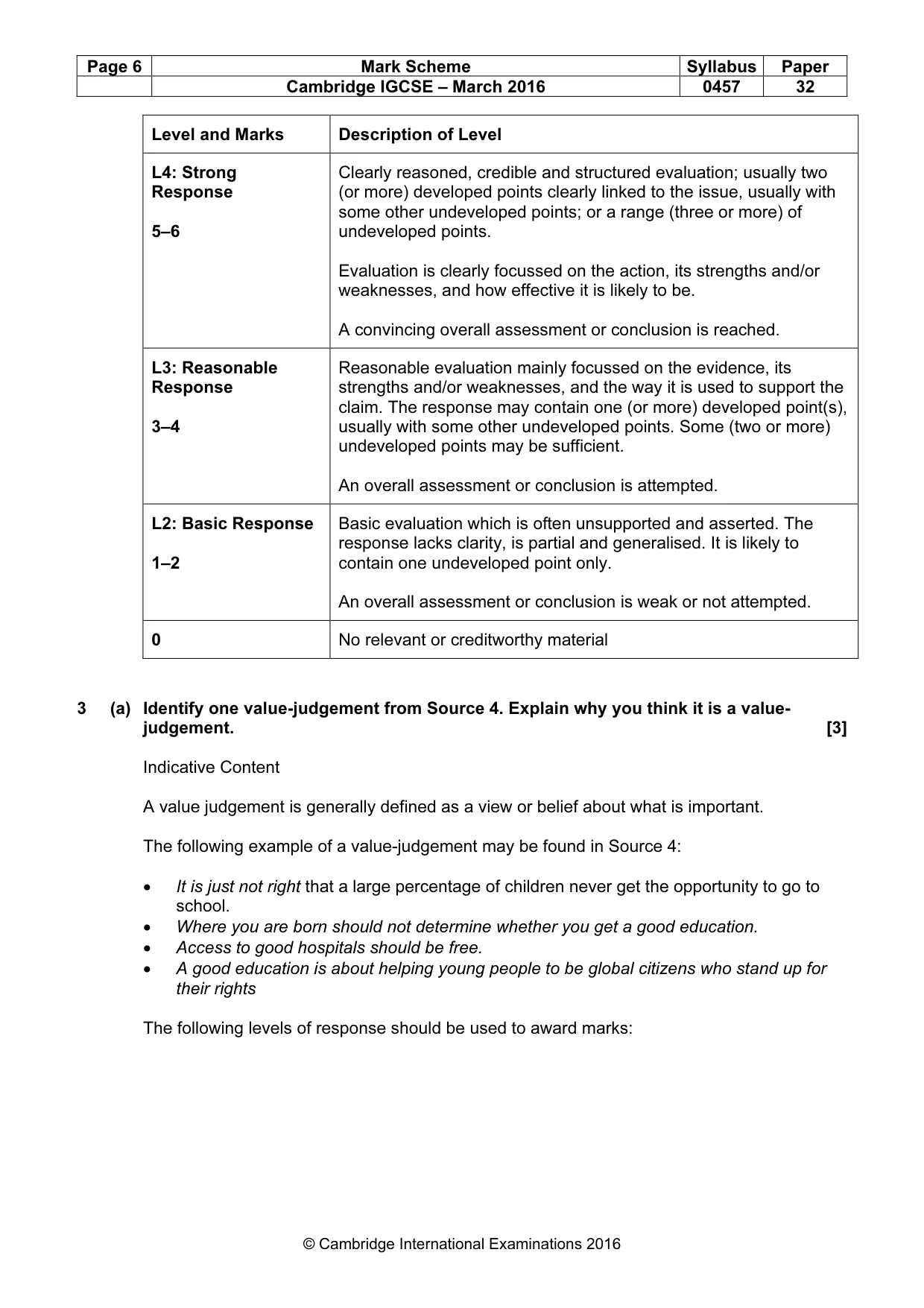 Mark scheme, page 6 of 11