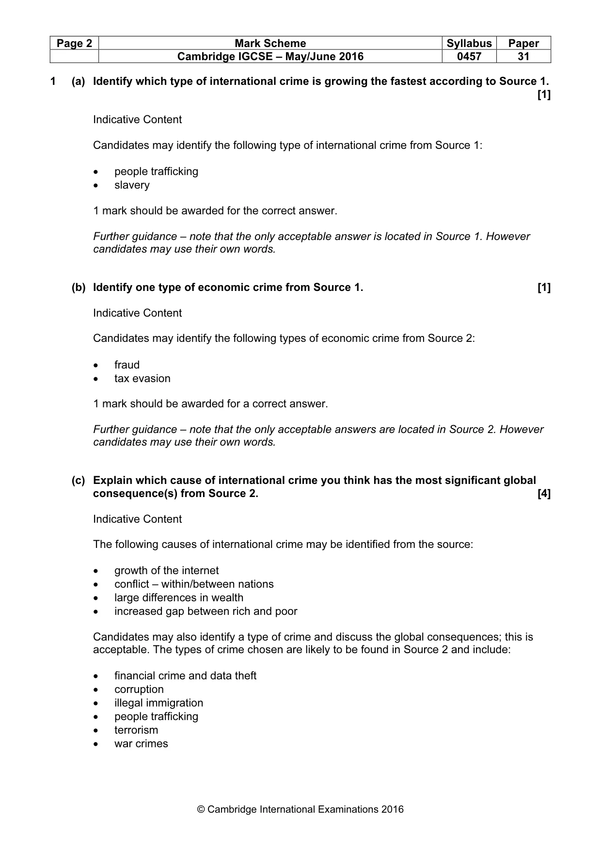 Mark scheme, page 2 of 13