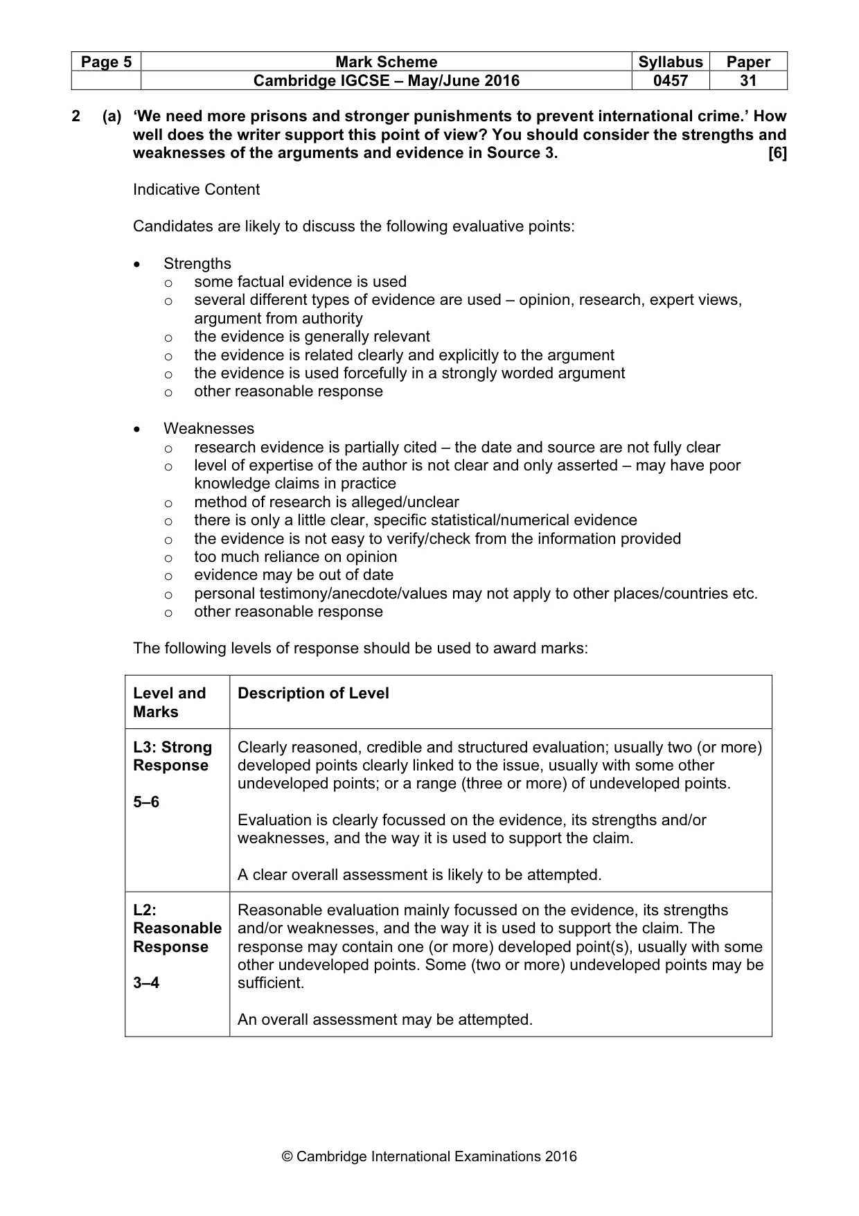 Mark scheme, page 5 of 13