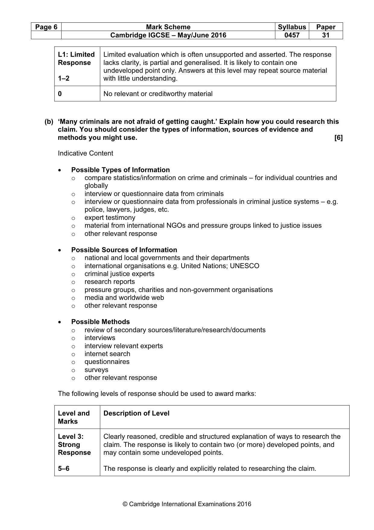 Mark scheme, page 6 of 13