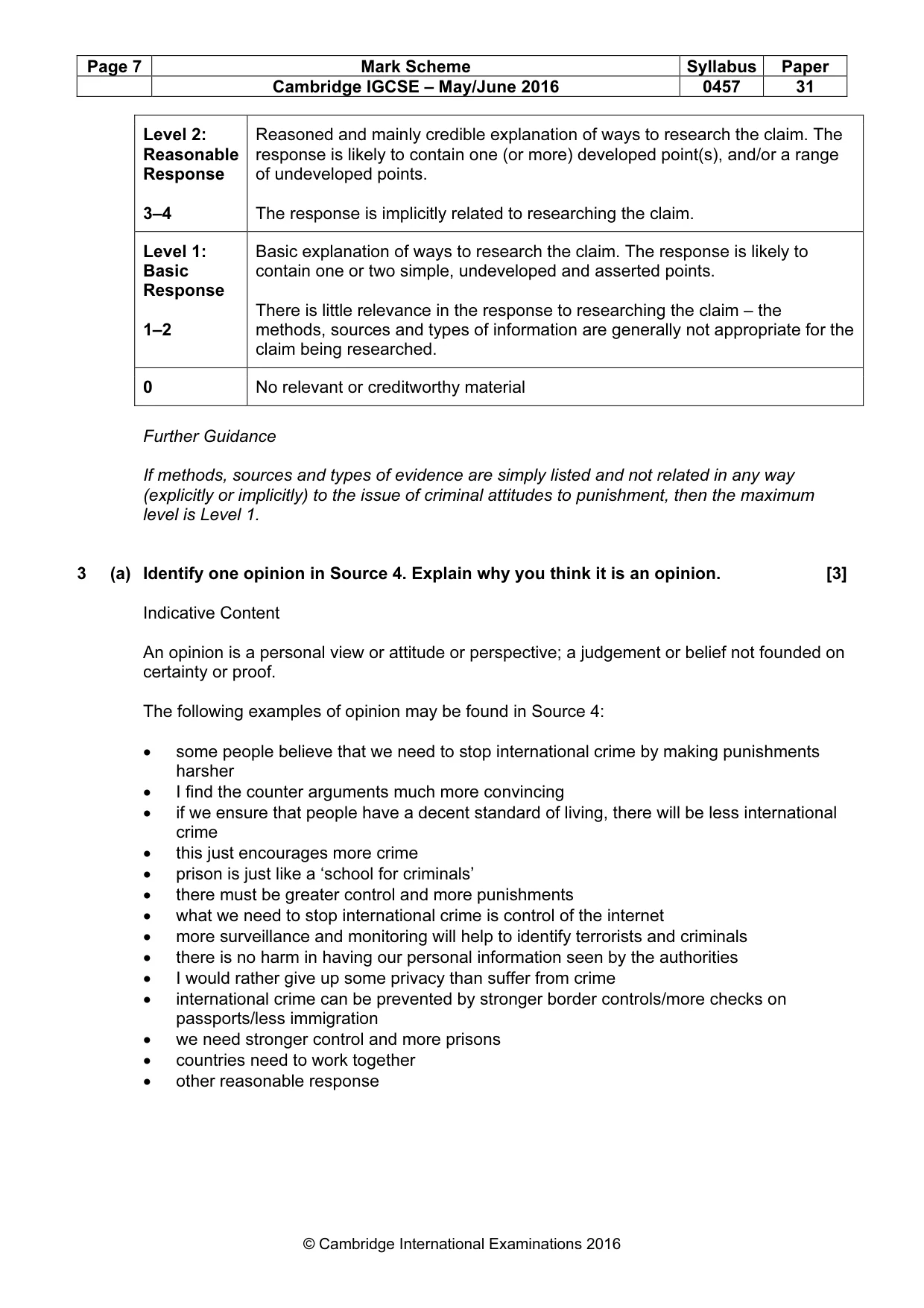 Mark scheme, page 7 of 13