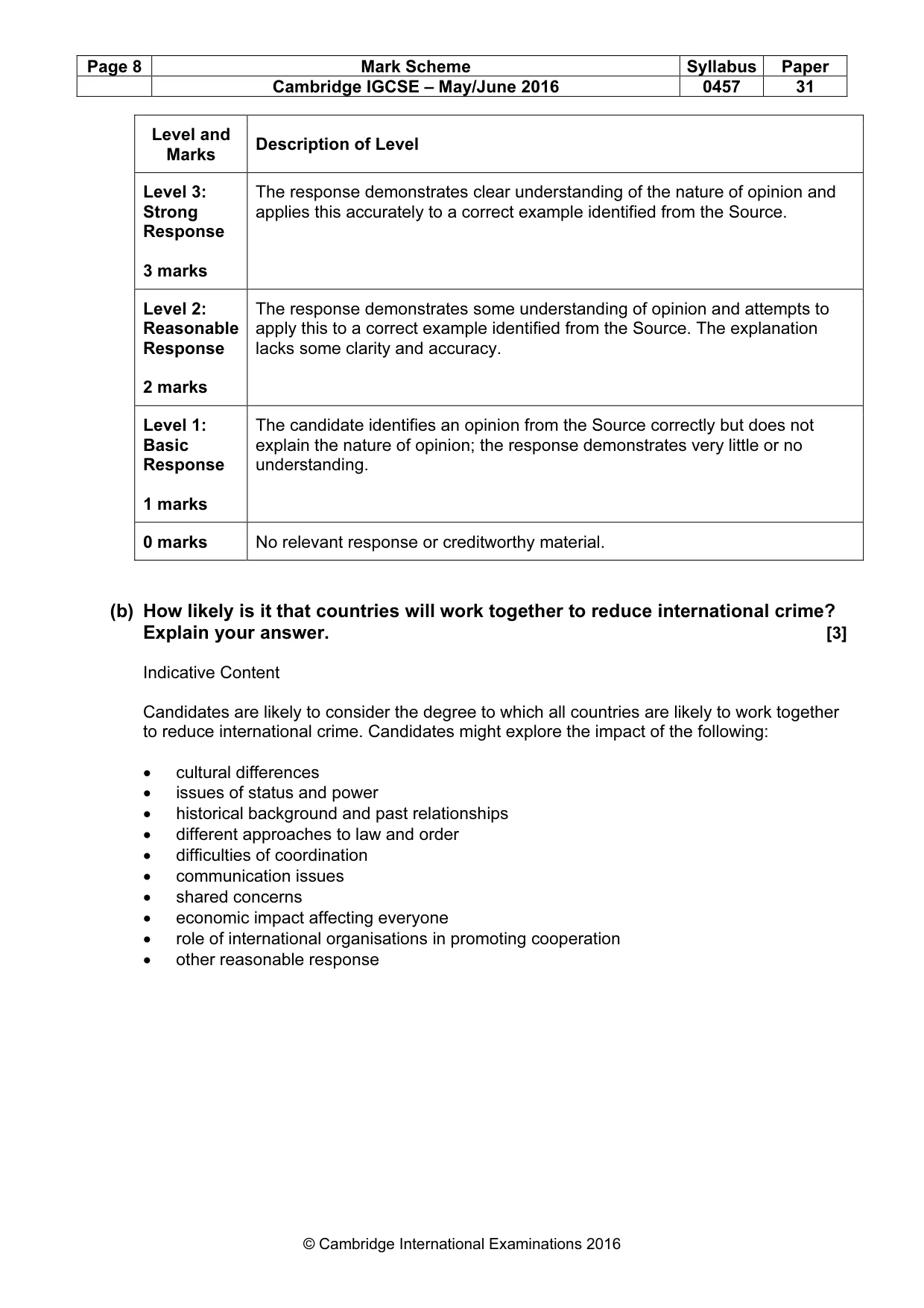Mark scheme, page 8 of 13