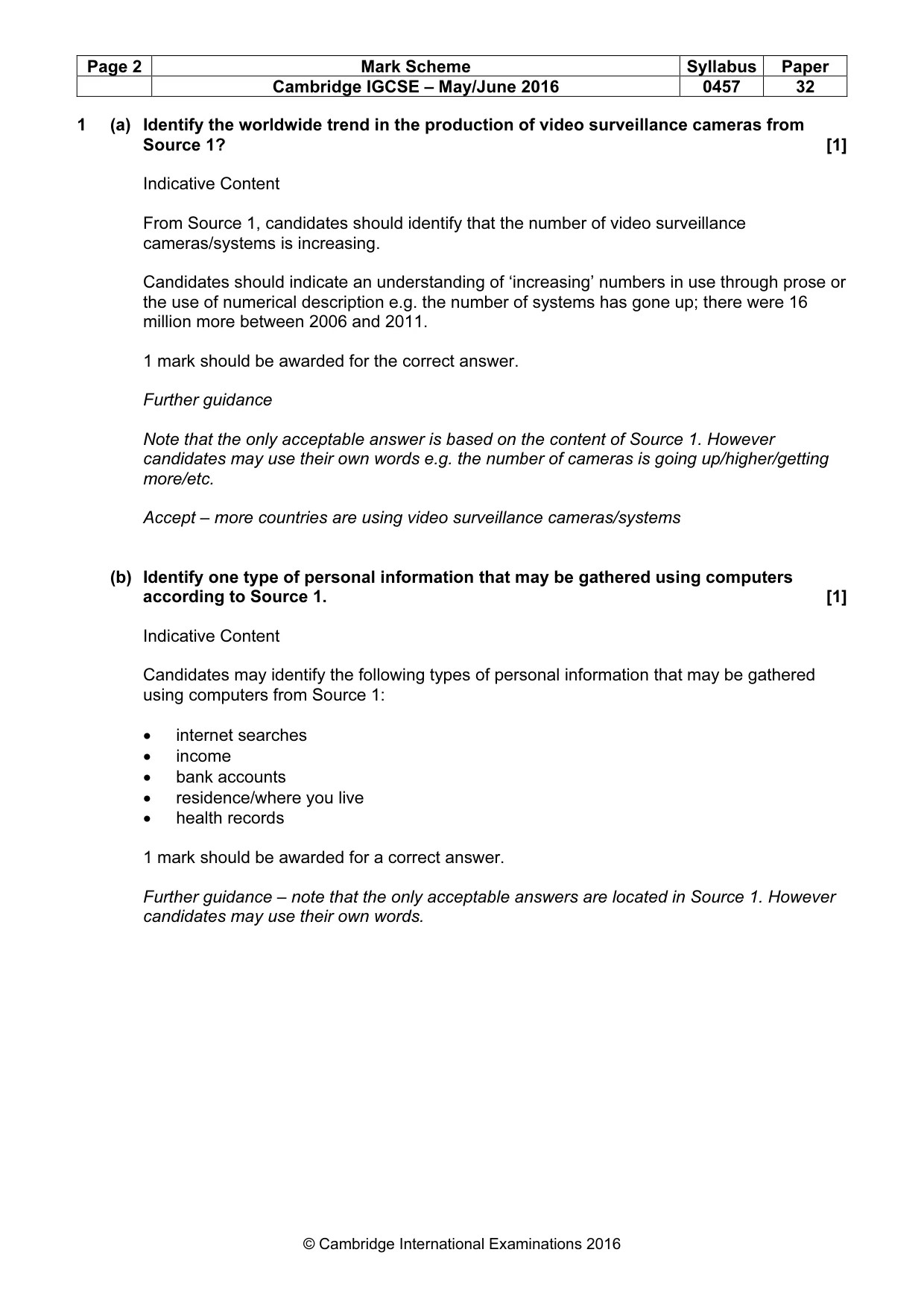 Mark scheme, page 2 of 14