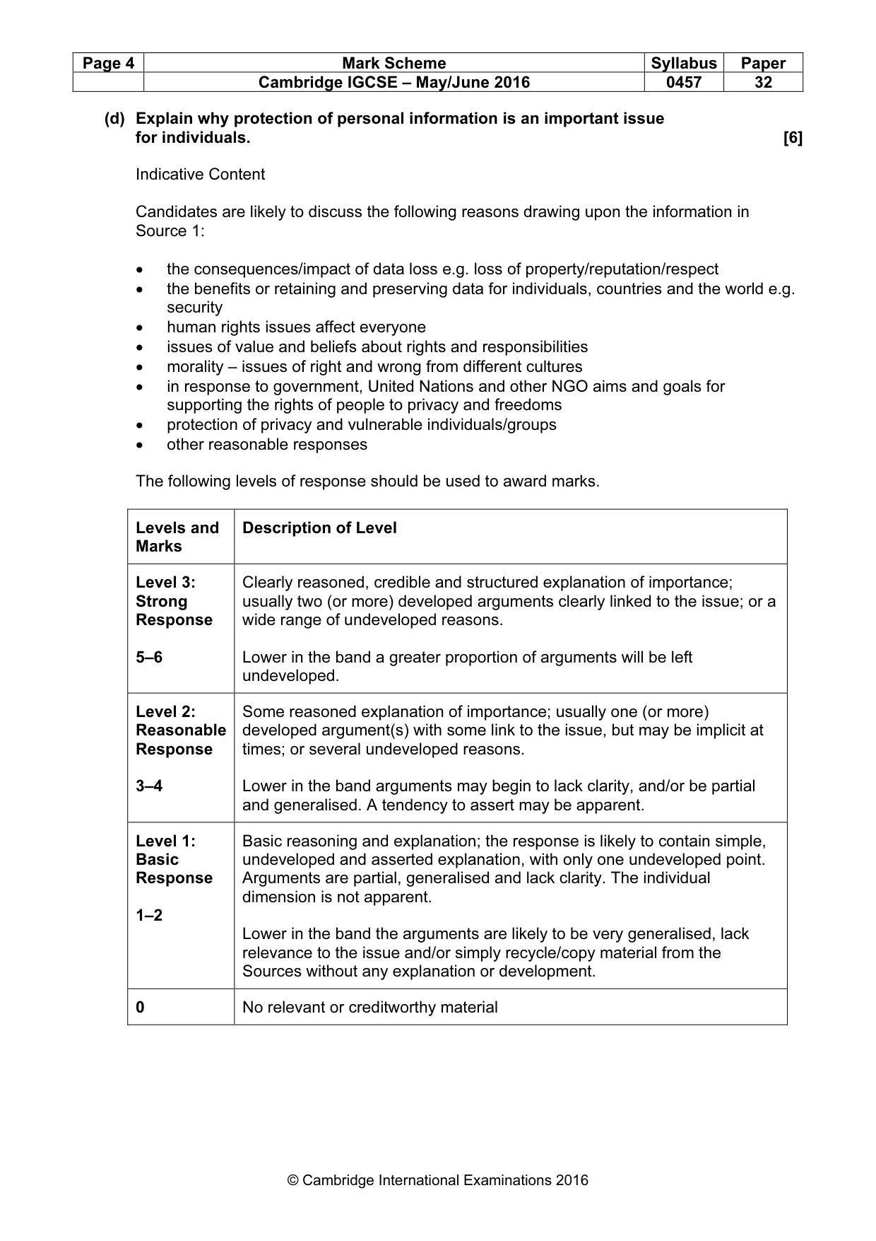 Mark scheme, page 4 of 14
