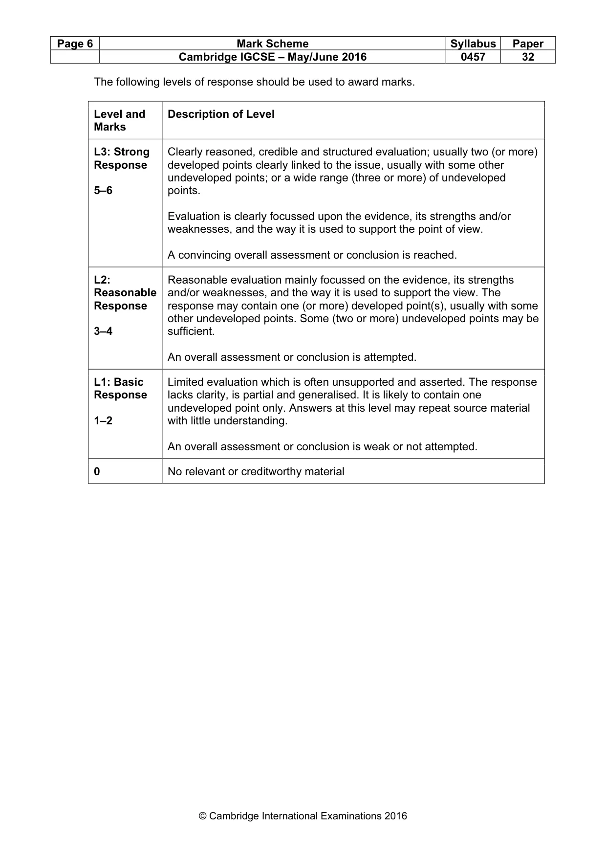 Mark scheme, page 6 of 14