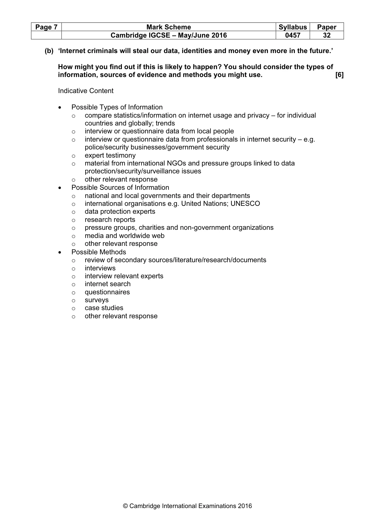Mark scheme, page 7 of 14