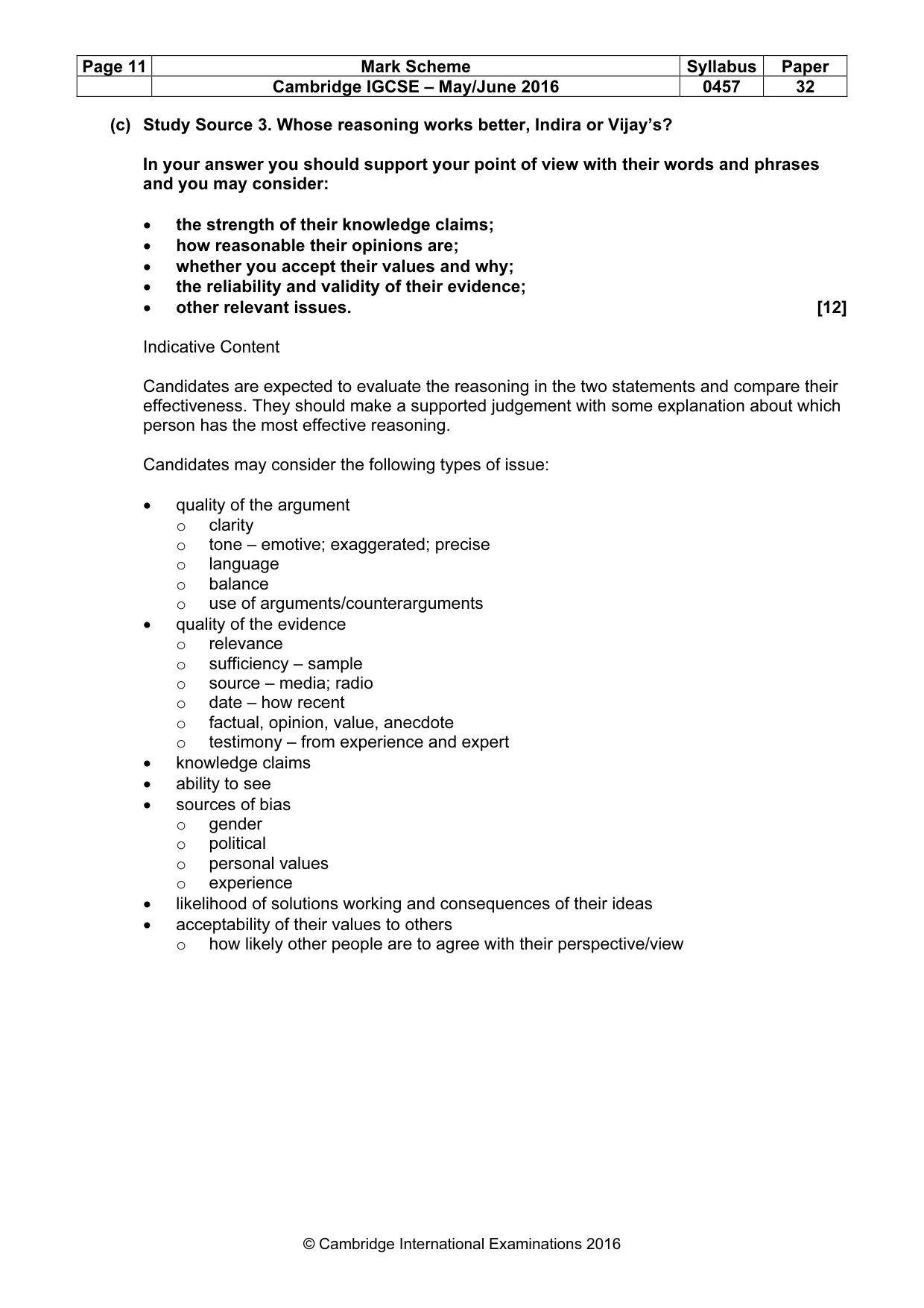Mark scheme, page 11 of 14