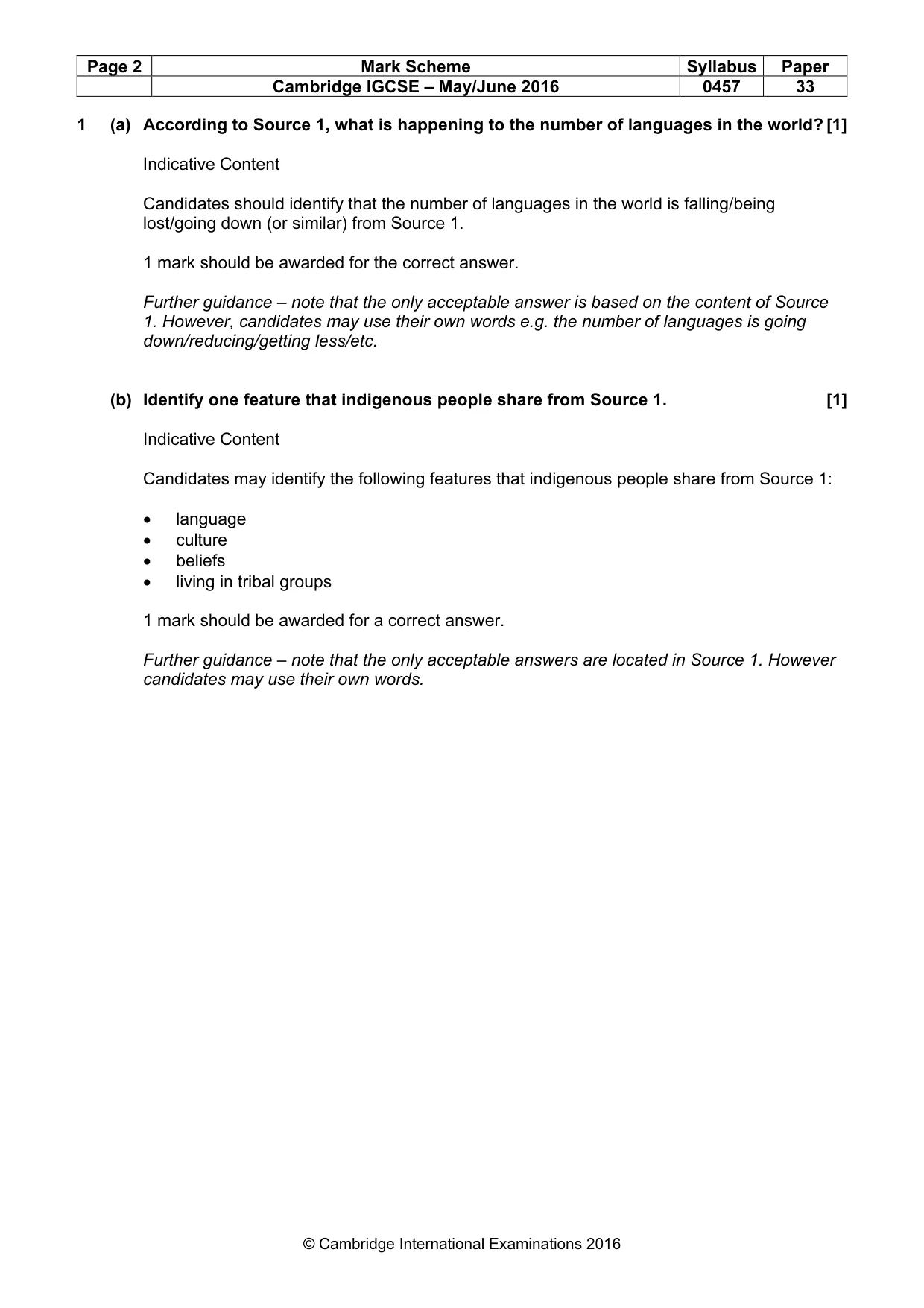 Mark scheme, page 2 of 15