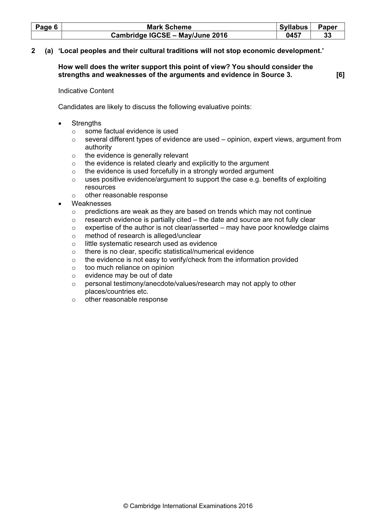 Mark scheme, page 6 of 15