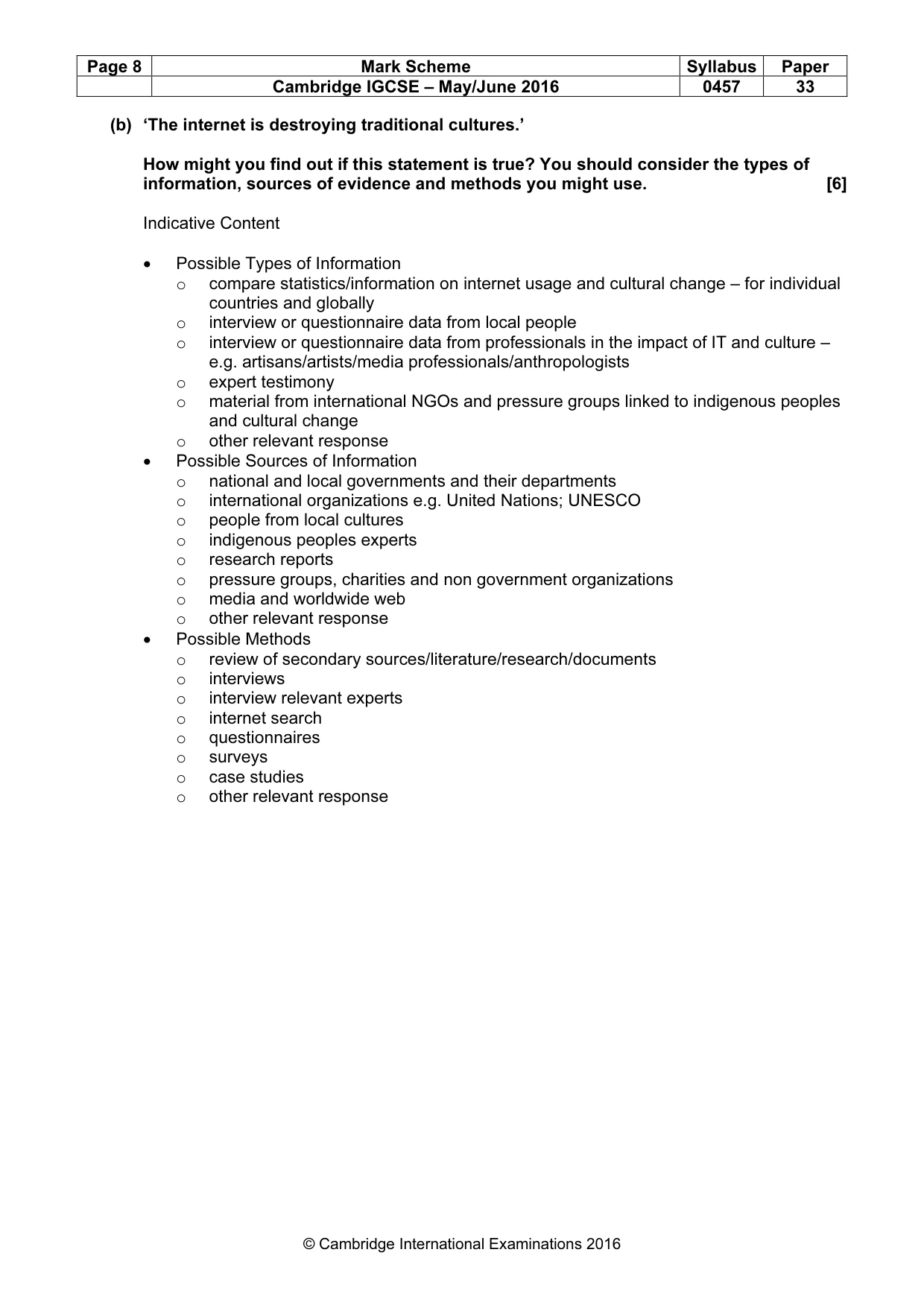 Mark scheme, page 8 of 15