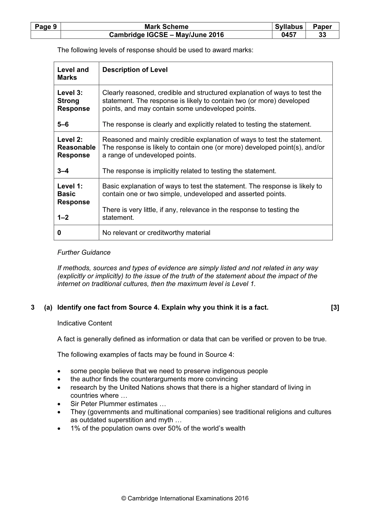 Mark scheme, page 9 of 15