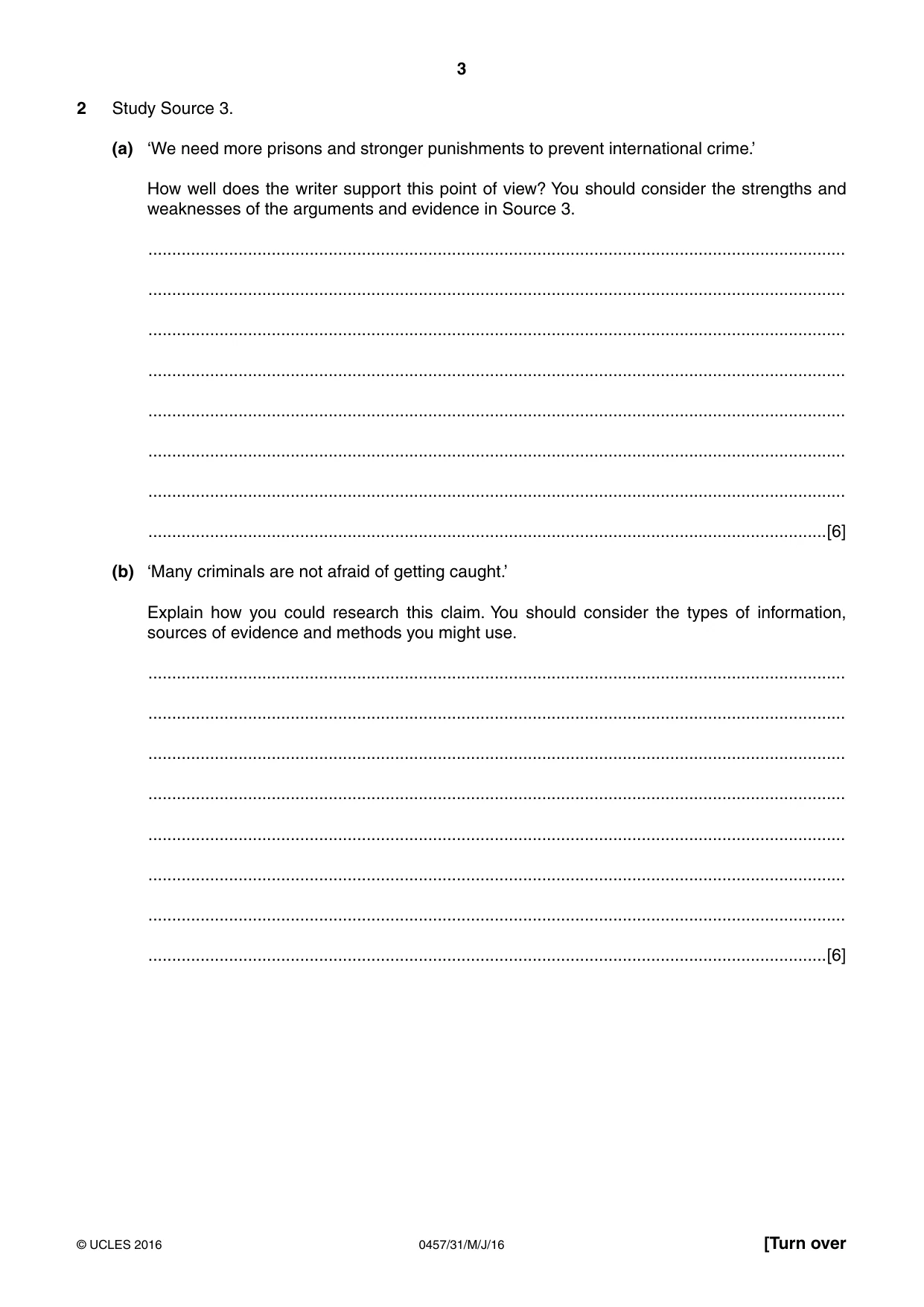 Cambridge IGCSE Global Perspectives 0457 2016 May/June Paper 3 · Variant 1 question paper, page 3 of 8