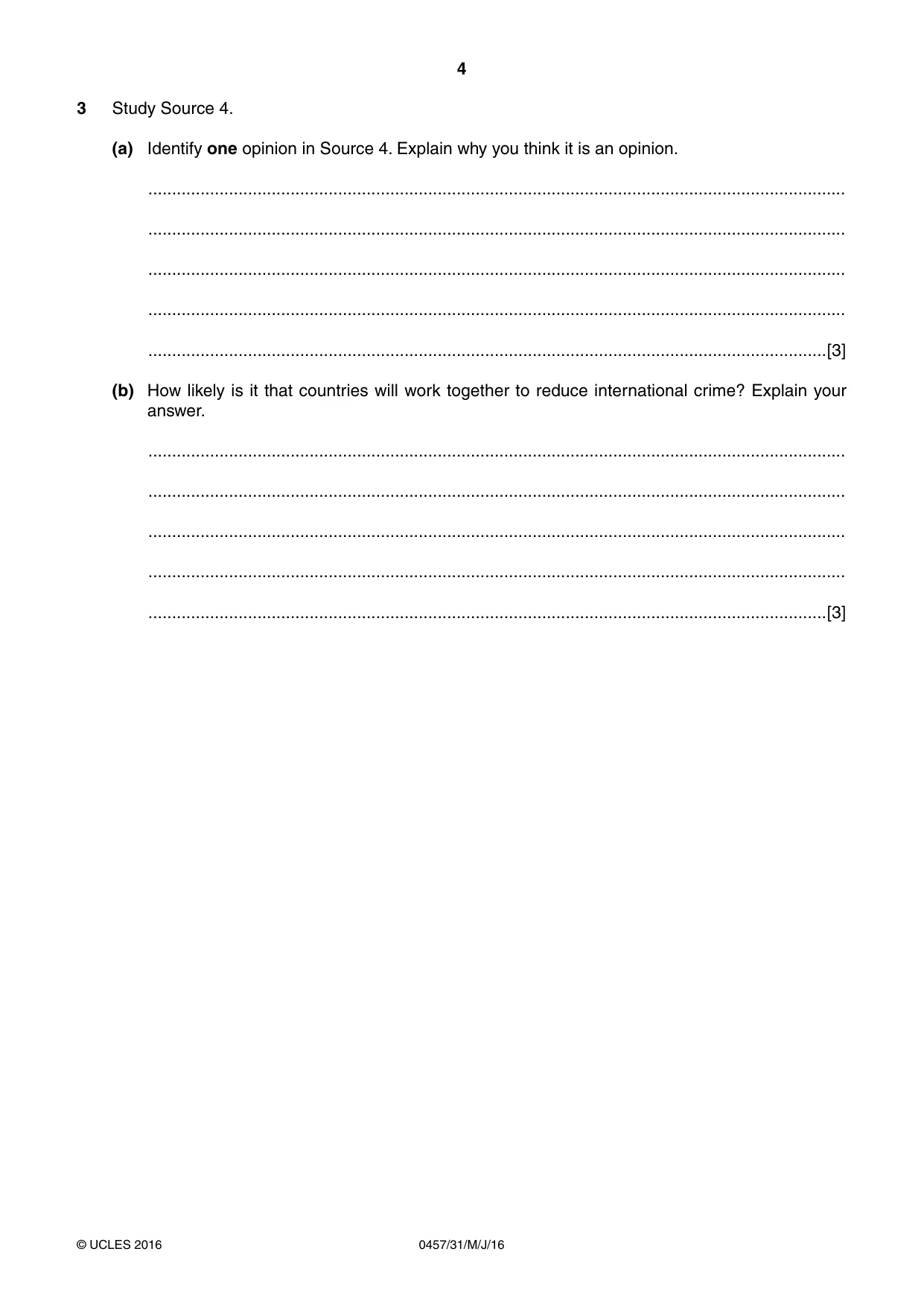Cambridge IGCSE Global Perspectives 0457 2016 May/June Paper 3 · Variant 1 question paper, page 4 of 8