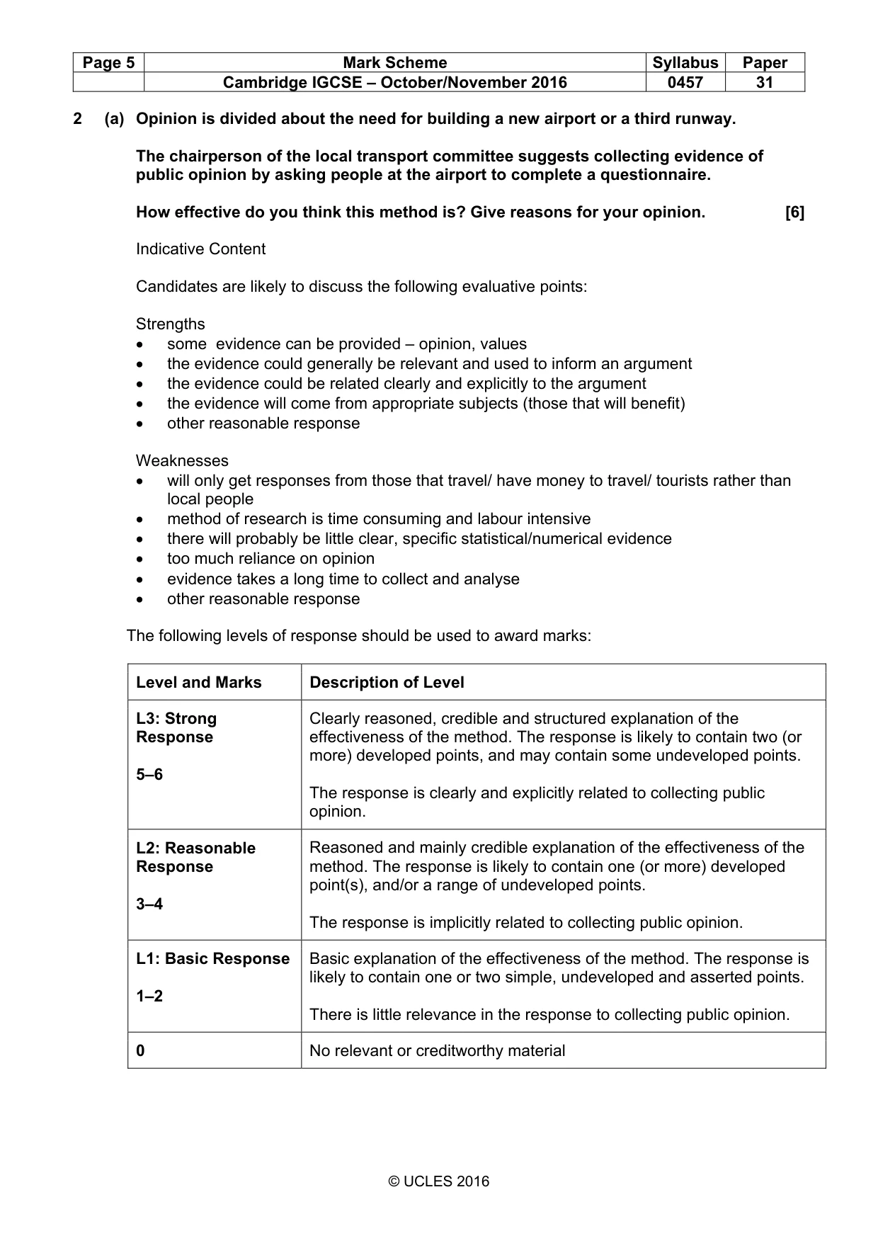 Mark scheme, page 5 of 12