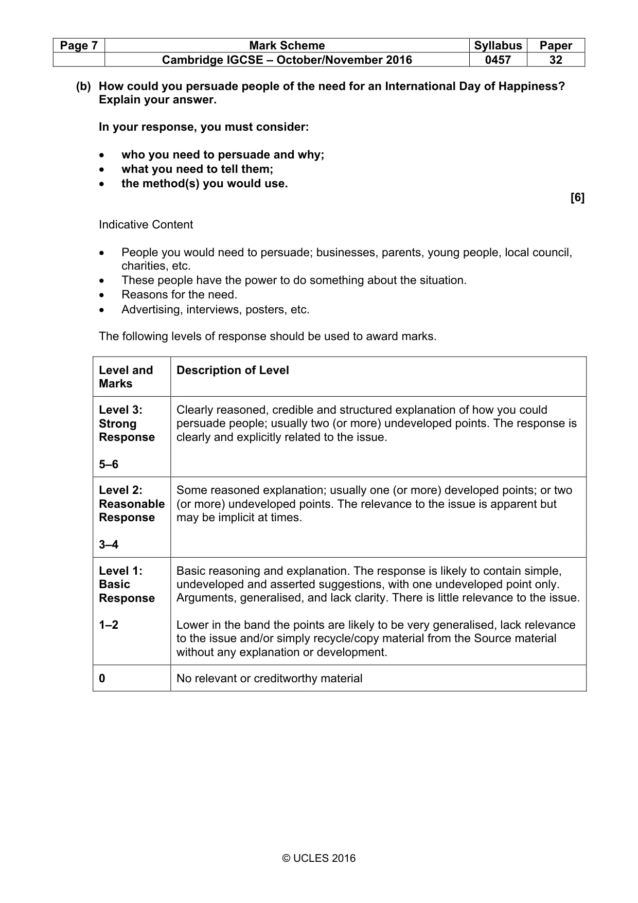 Mark scheme, page 7 of 13