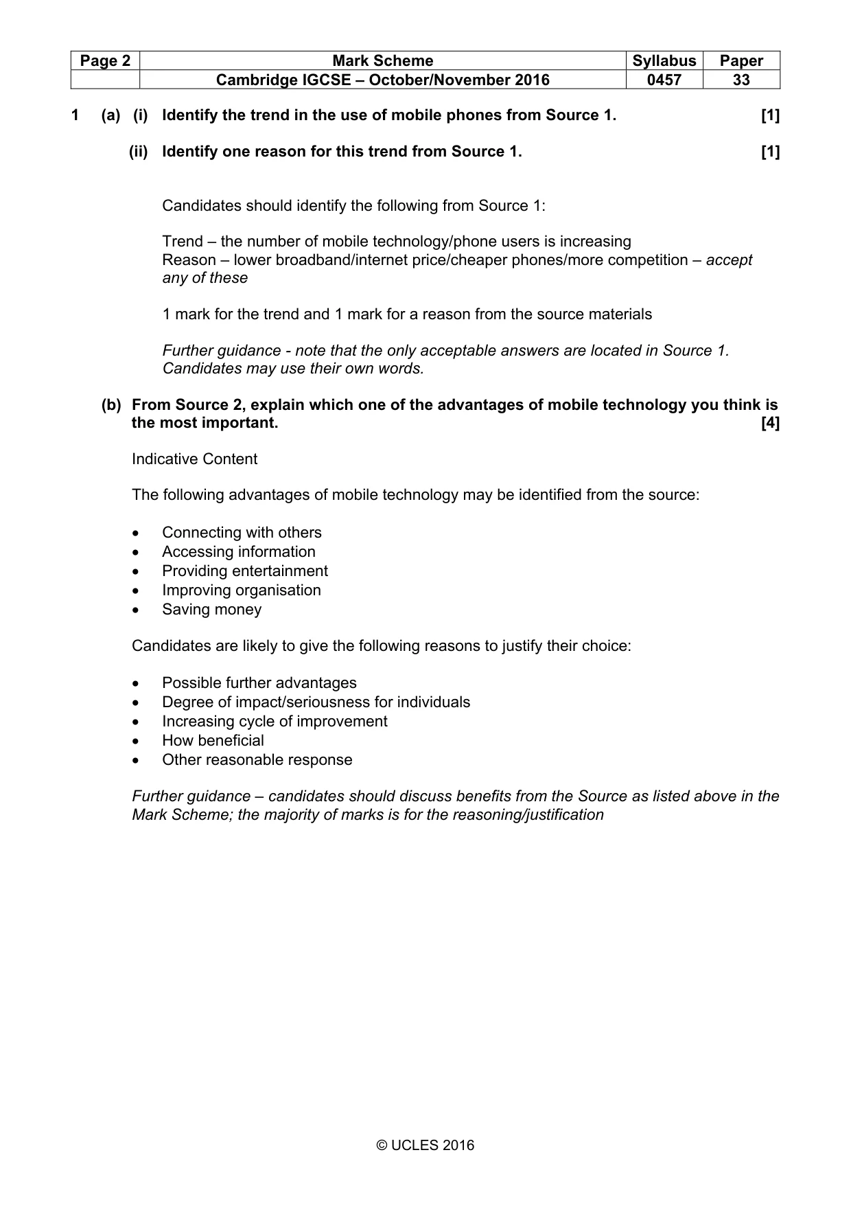 Mark scheme, page 2 of 13