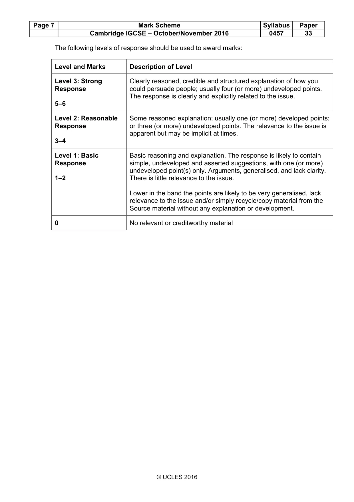 Mark scheme, page 7 of 13