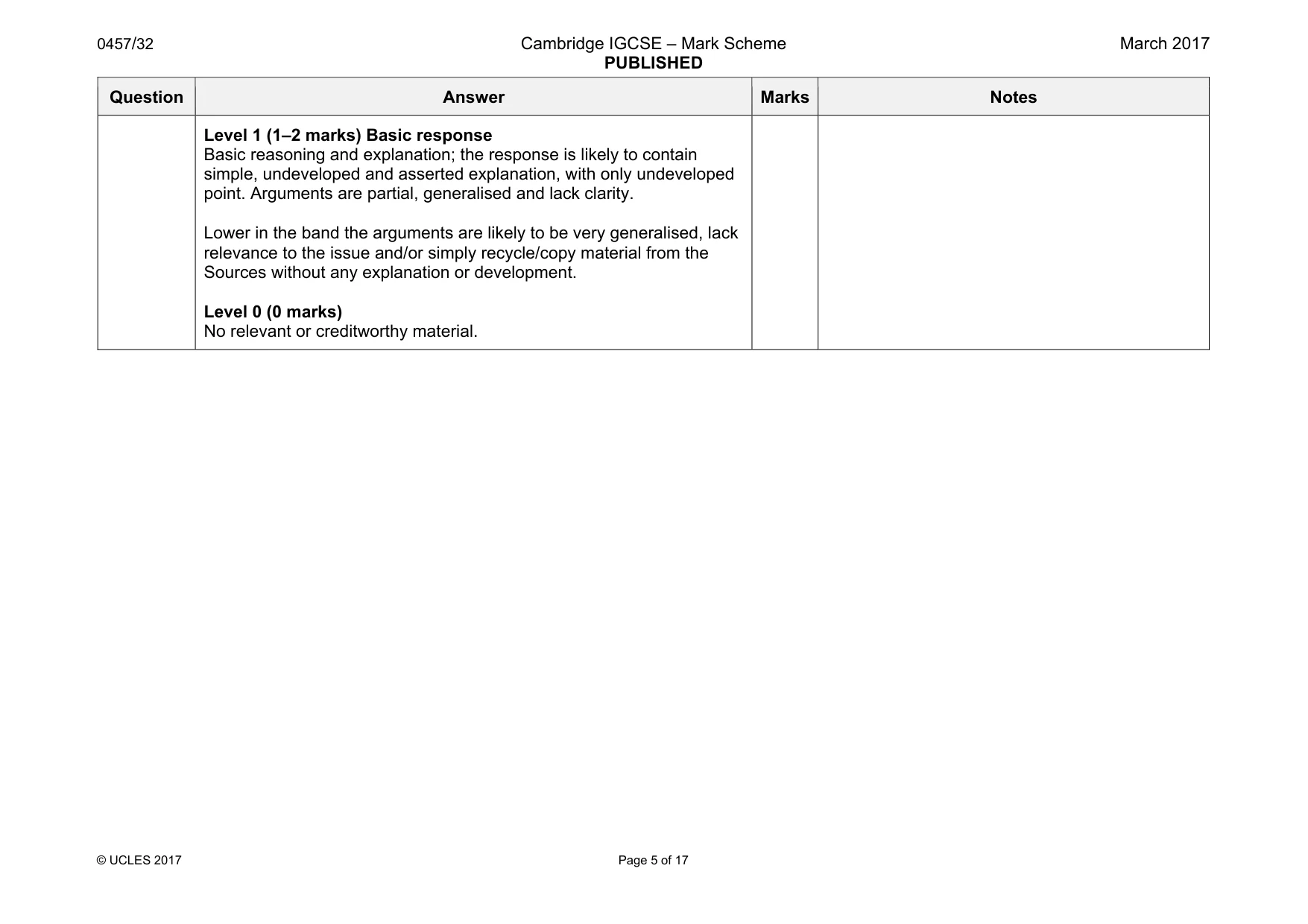 Mark scheme, page 5 of 17