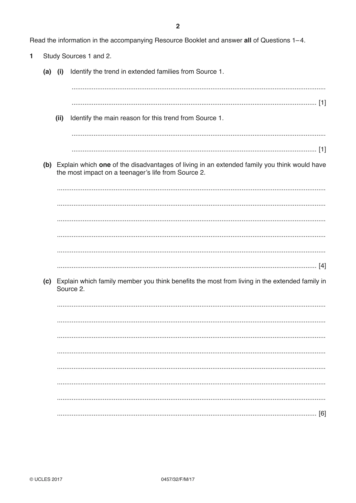 Cambridge IGCSE Global Perspectives 0457 2017 Feb/March Paper 3 · Variant 2 question paper, page 2 of 8