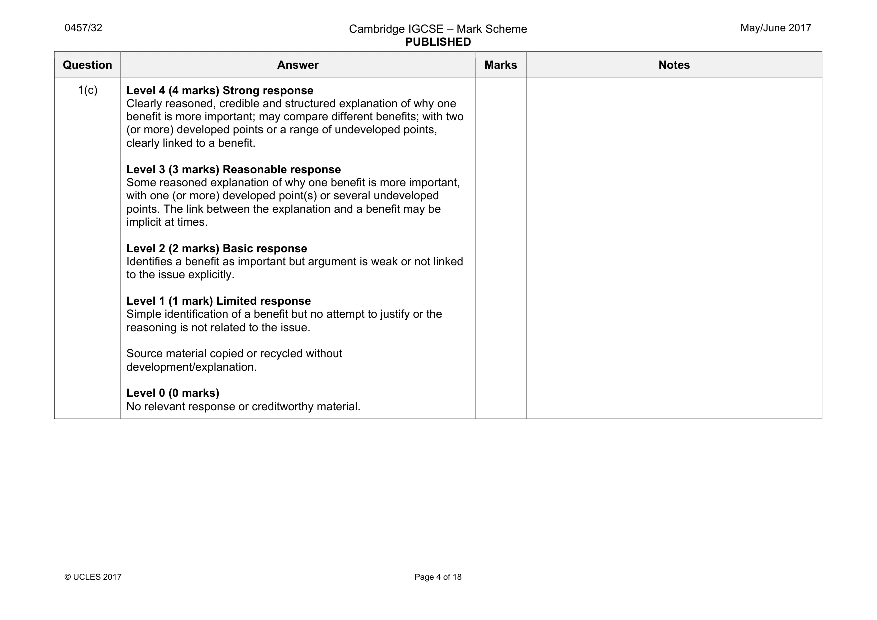 Mark scheme, page 4 of 18