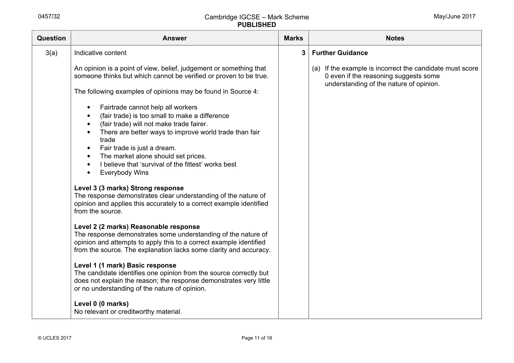 Mark scheme, page 11 of 18