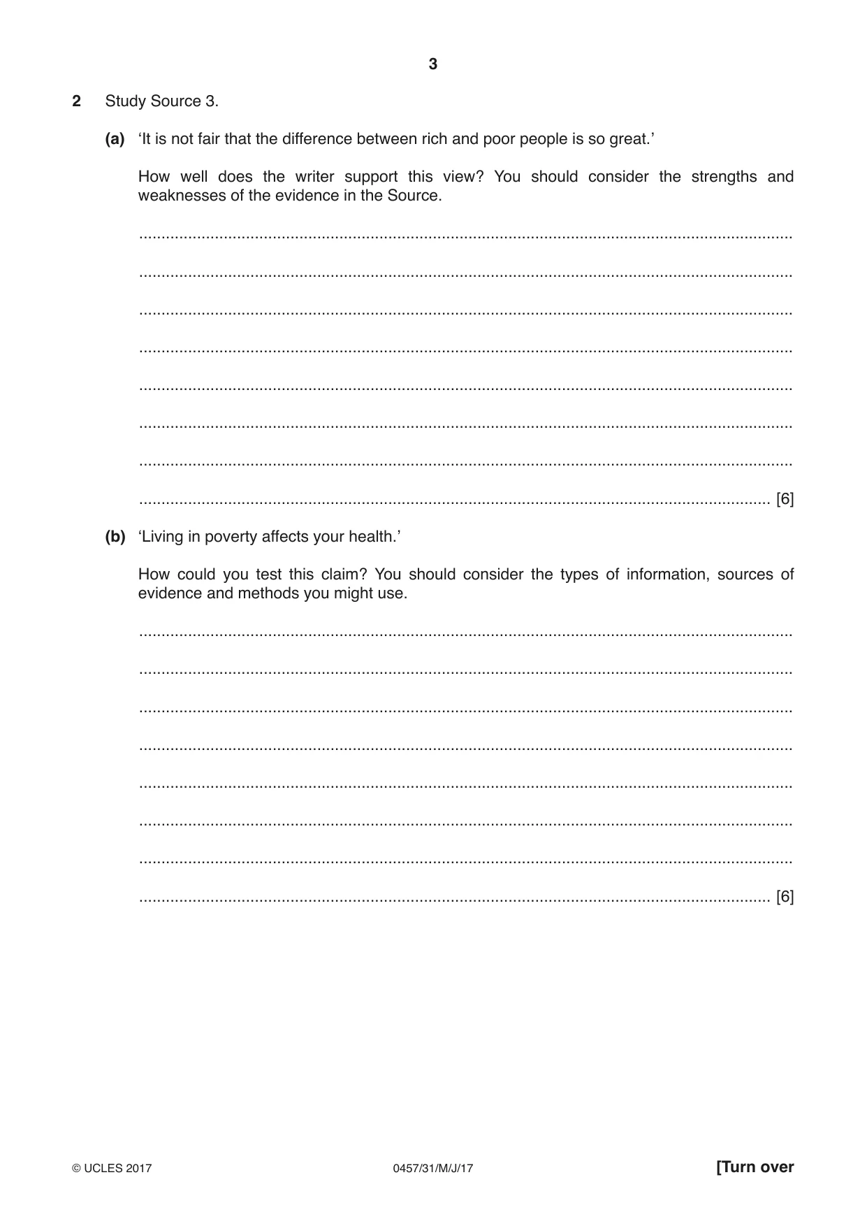 Cambridge IGCSE Global Perspectives 0457 2017 May/June Paper 3 · Variant 1 question paper, page 3 of 8