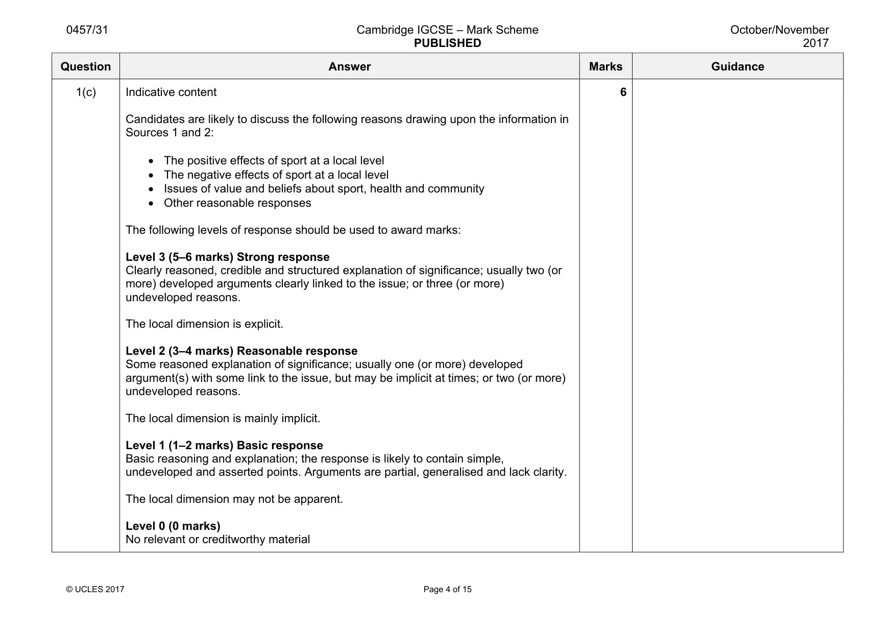 Mark scheme, page 4 of 15