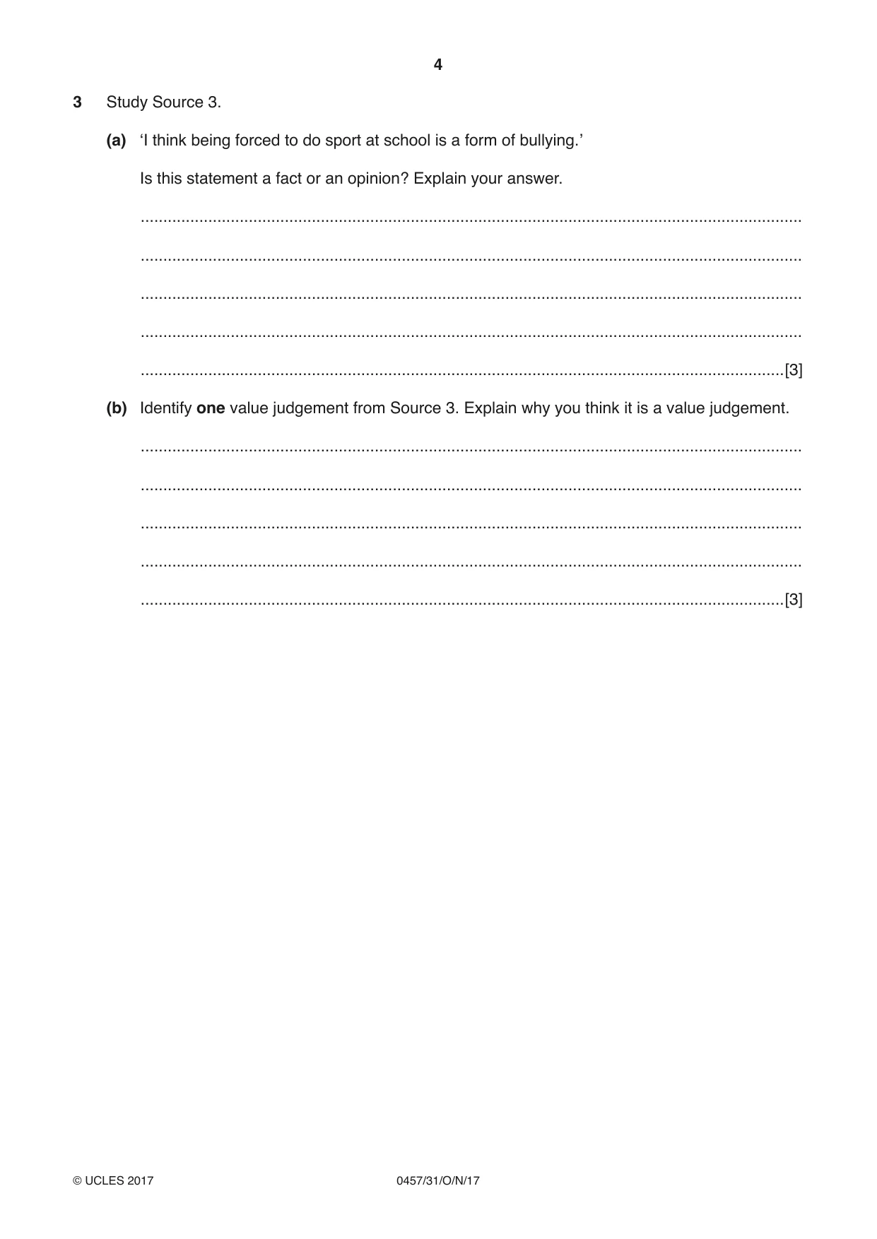 Cambridge IGCSE Global Perspectives 0457 2017 Oct/Nov Paper 3 · Variant 1 question paper, page 4 of 8