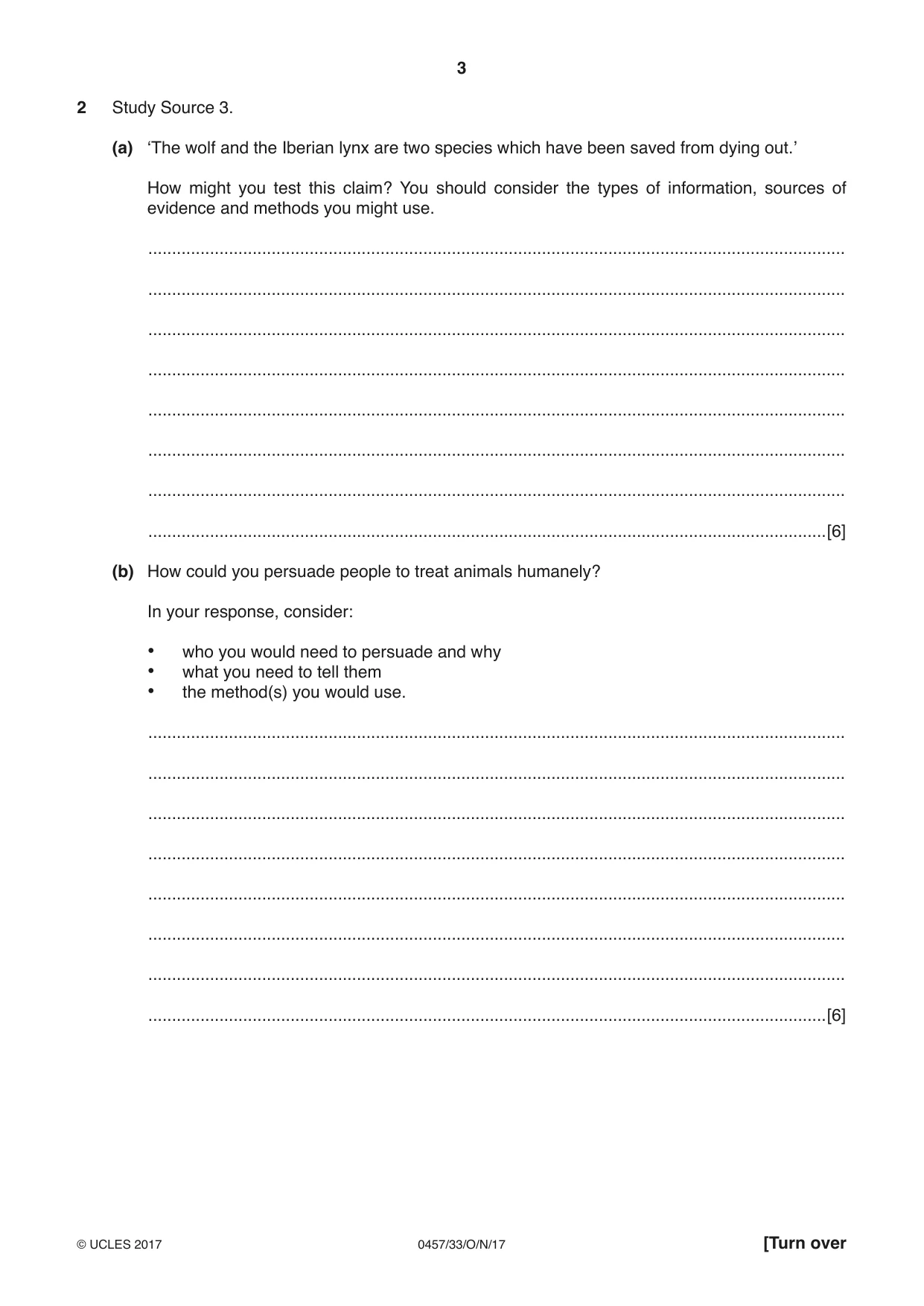 Cambridge IGCSE Global Perspectives 0457 2017 Oct/Nov Paper 3 · Variant 3 question paper, page 3 of 8