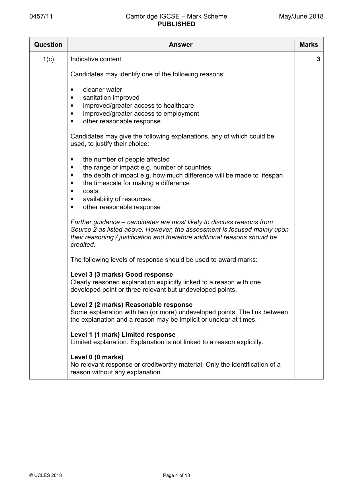 Mark scheme, page 4 of 13