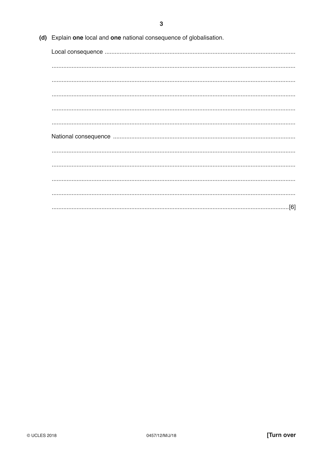 Cambridge IGCSE Global Perspectives 0457 2018 May/June Paper 1 · Variant 2 question paper, page 3 of 12