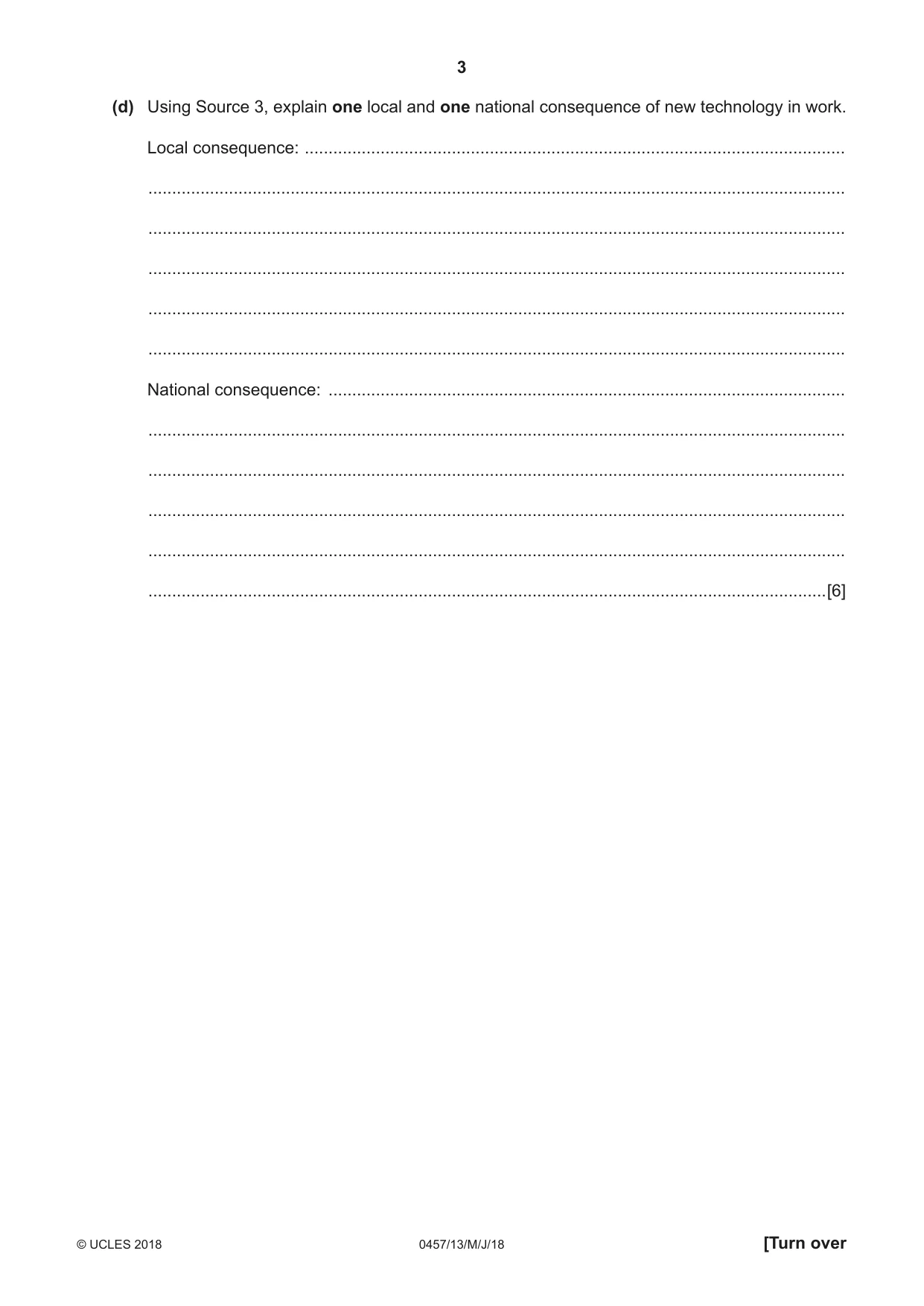 Cambridge IGCSE Global Perspectives 0457 2018 May/June Paper 1 · Variant 3 question paper, page 3 of 12