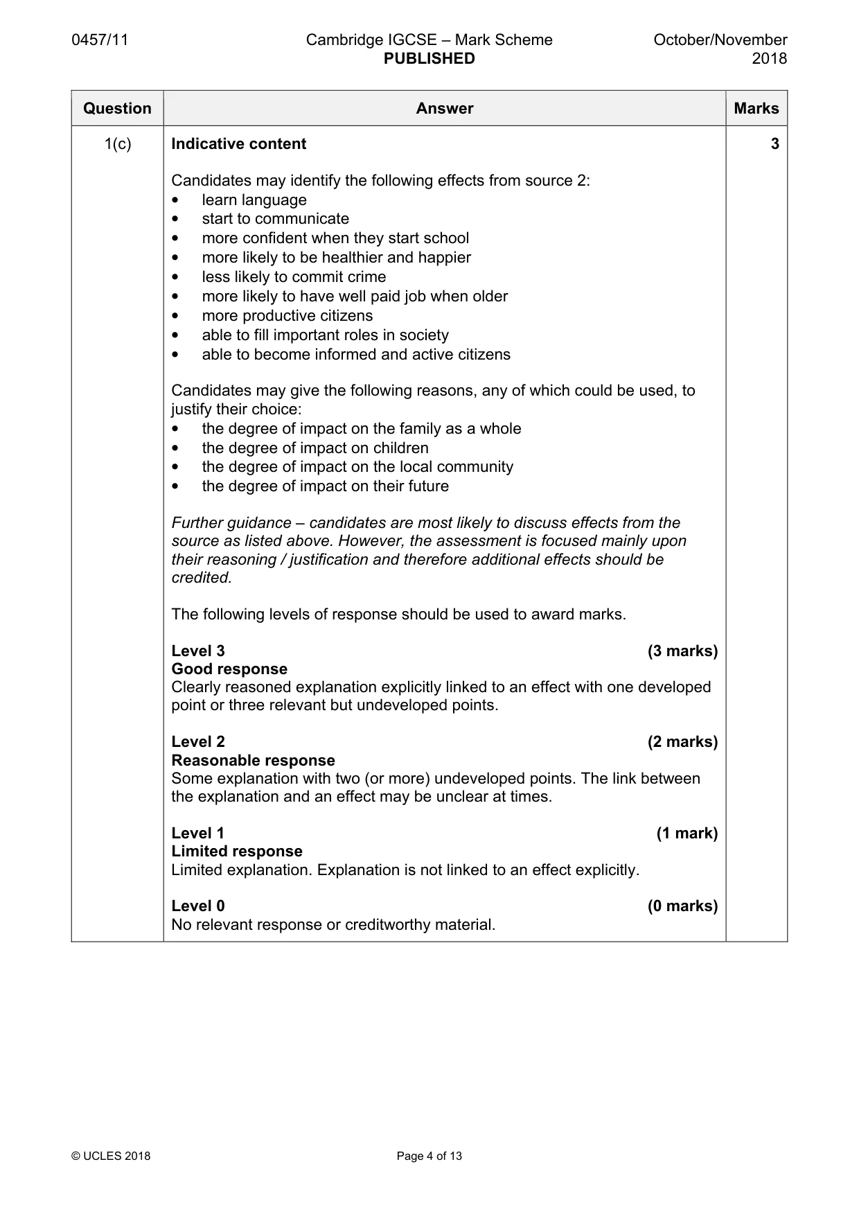 Mark scheme, page 4 of 13