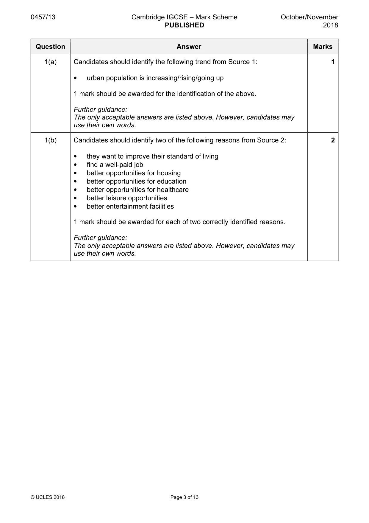 Mark scheme, page 3 of 13