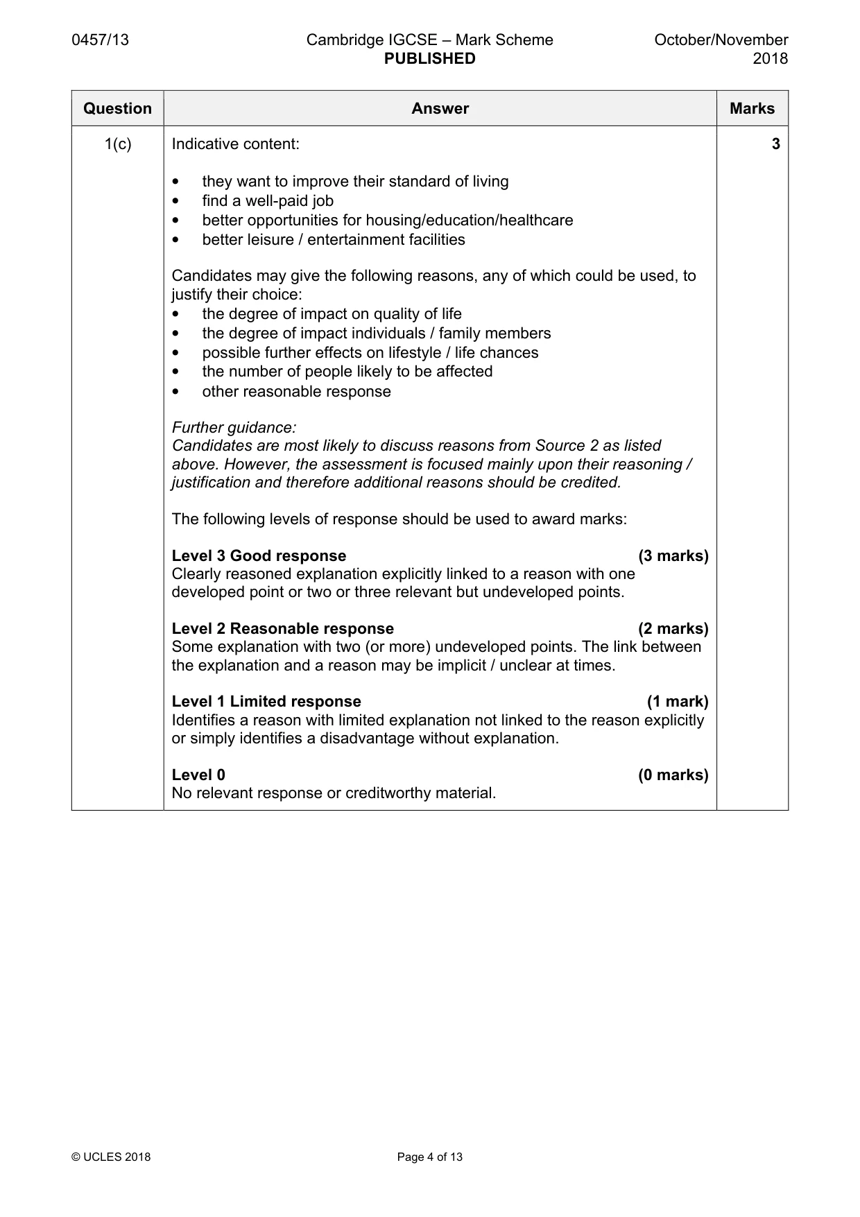 Mark scheme, page 4 of 13