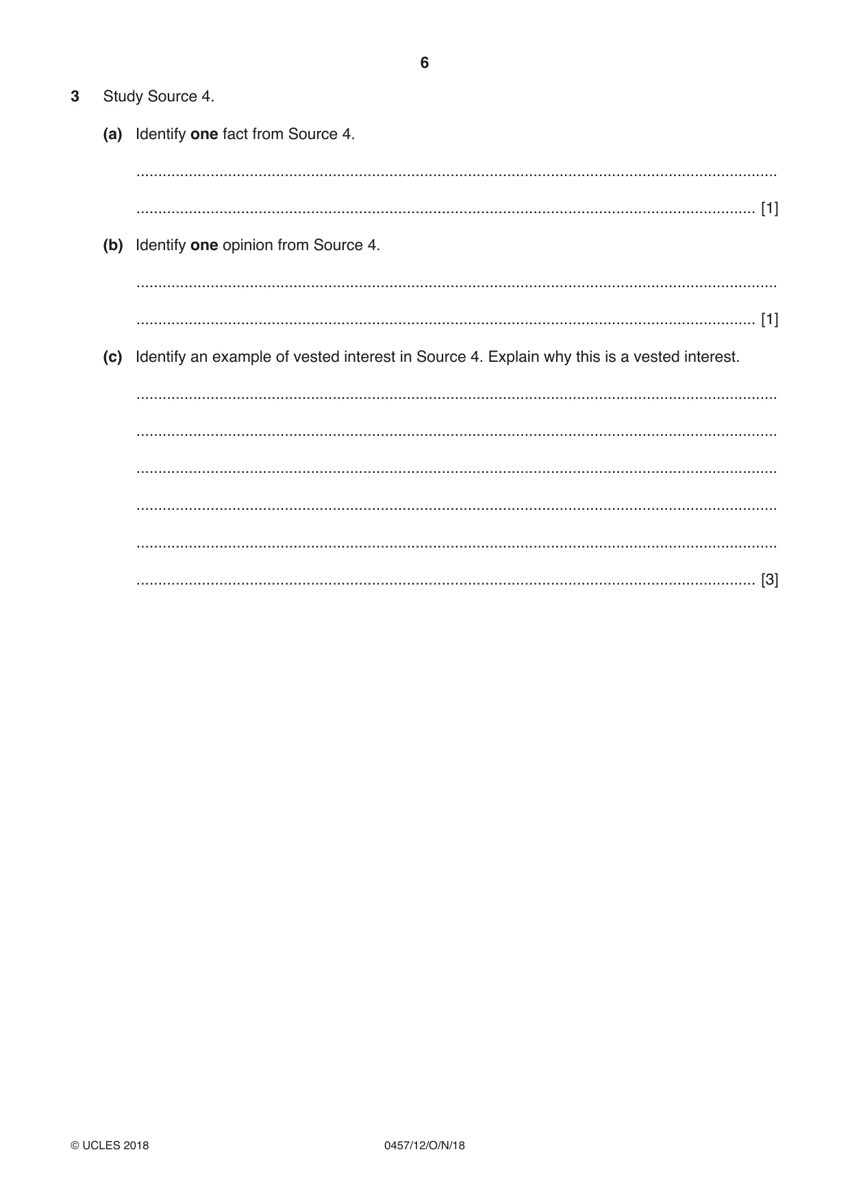 Cambridge IGCSE Global Perspectives 0457 2018 Oct/Nov Paper 1 · Variant 2 question paper, page 6 of 12