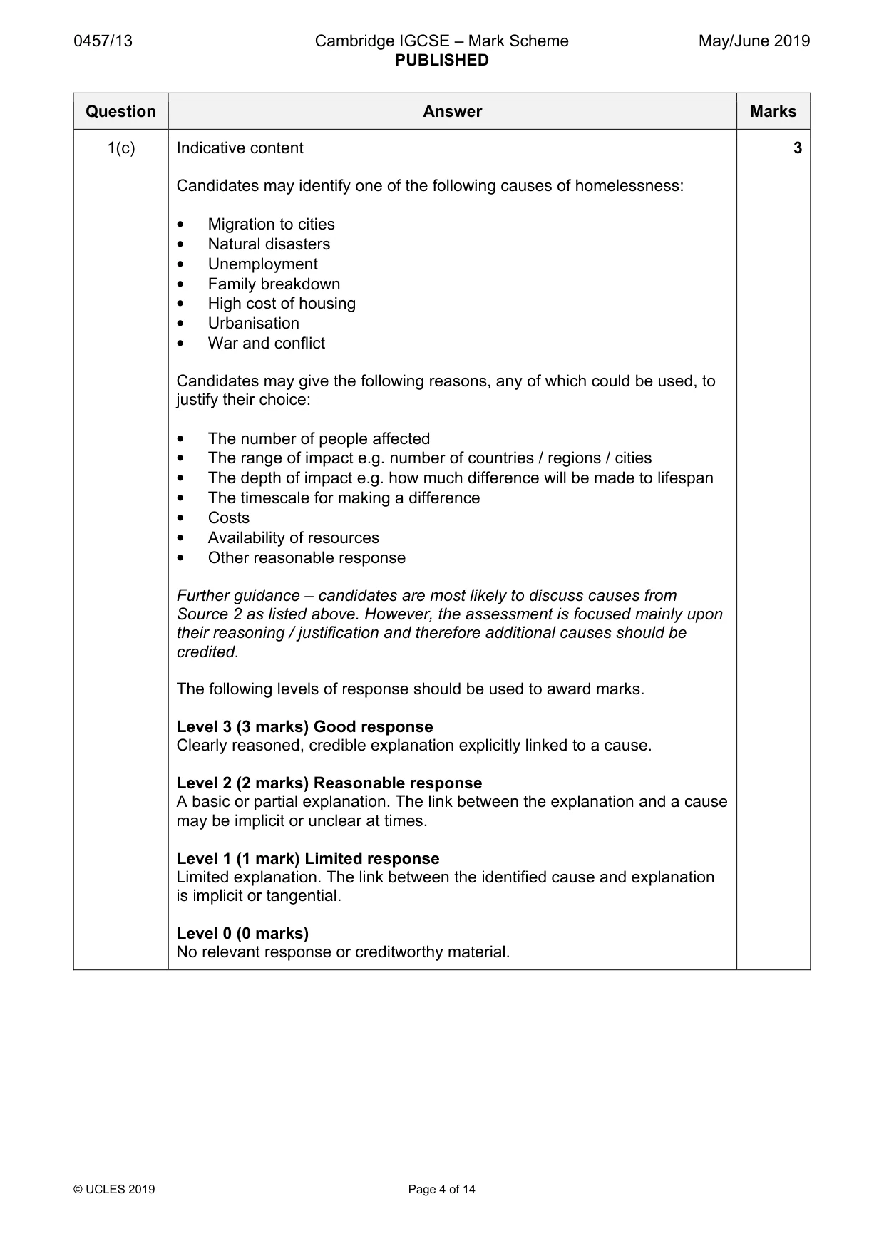 Mark scheme, page 4 of 14