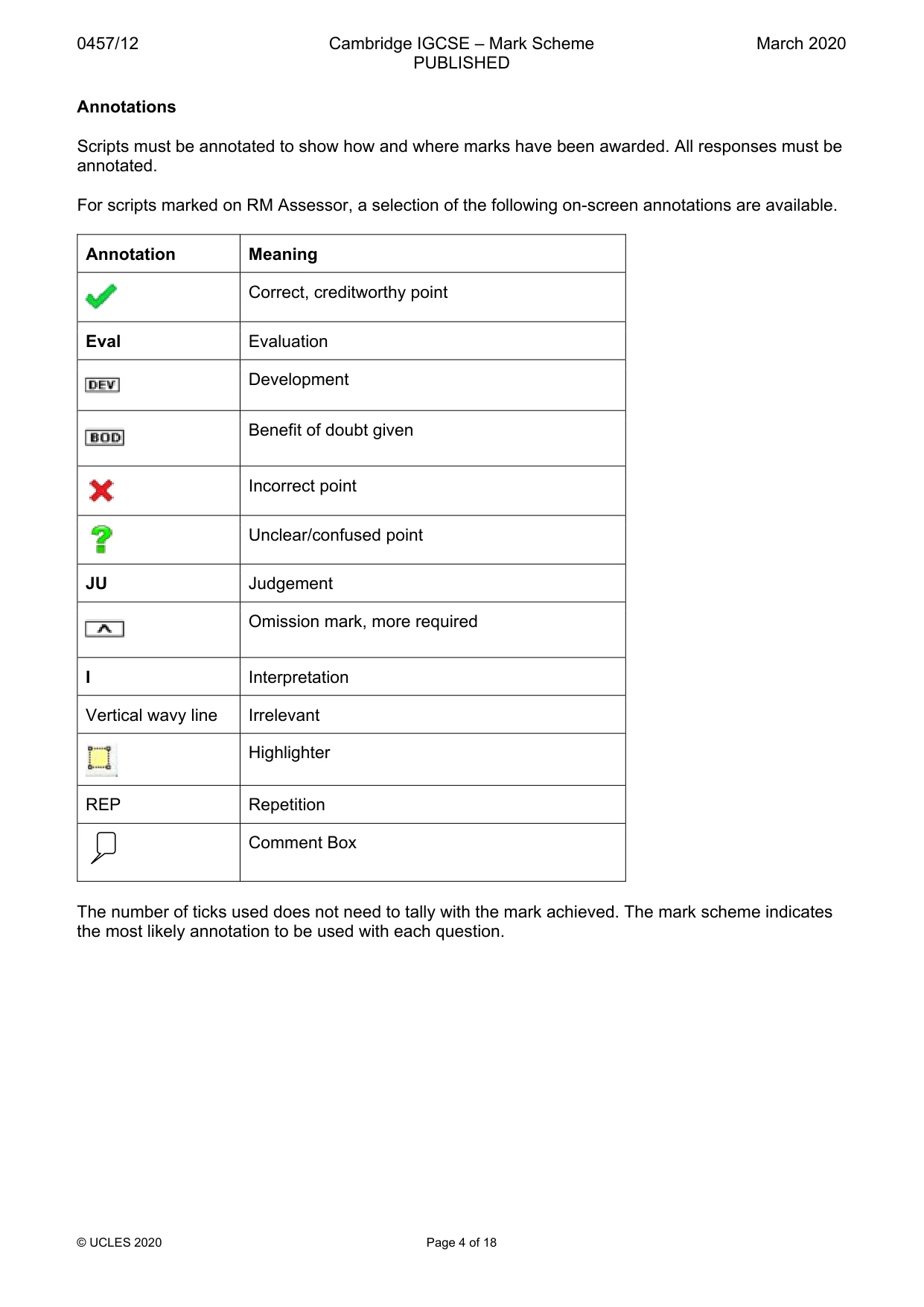 Mark scheme, page 4 of 18
