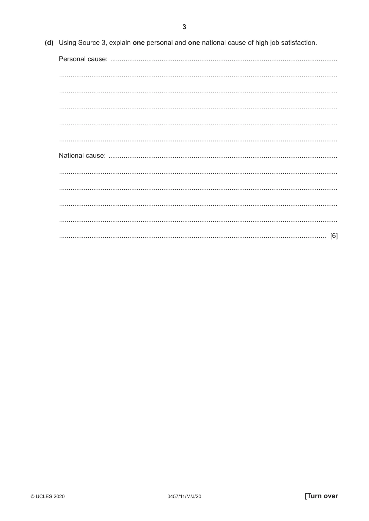 Cambridge IGCSE Global Perspectives 0457 2020 May/June Paper 1 · Variant 1 question paper, page 3 of 12