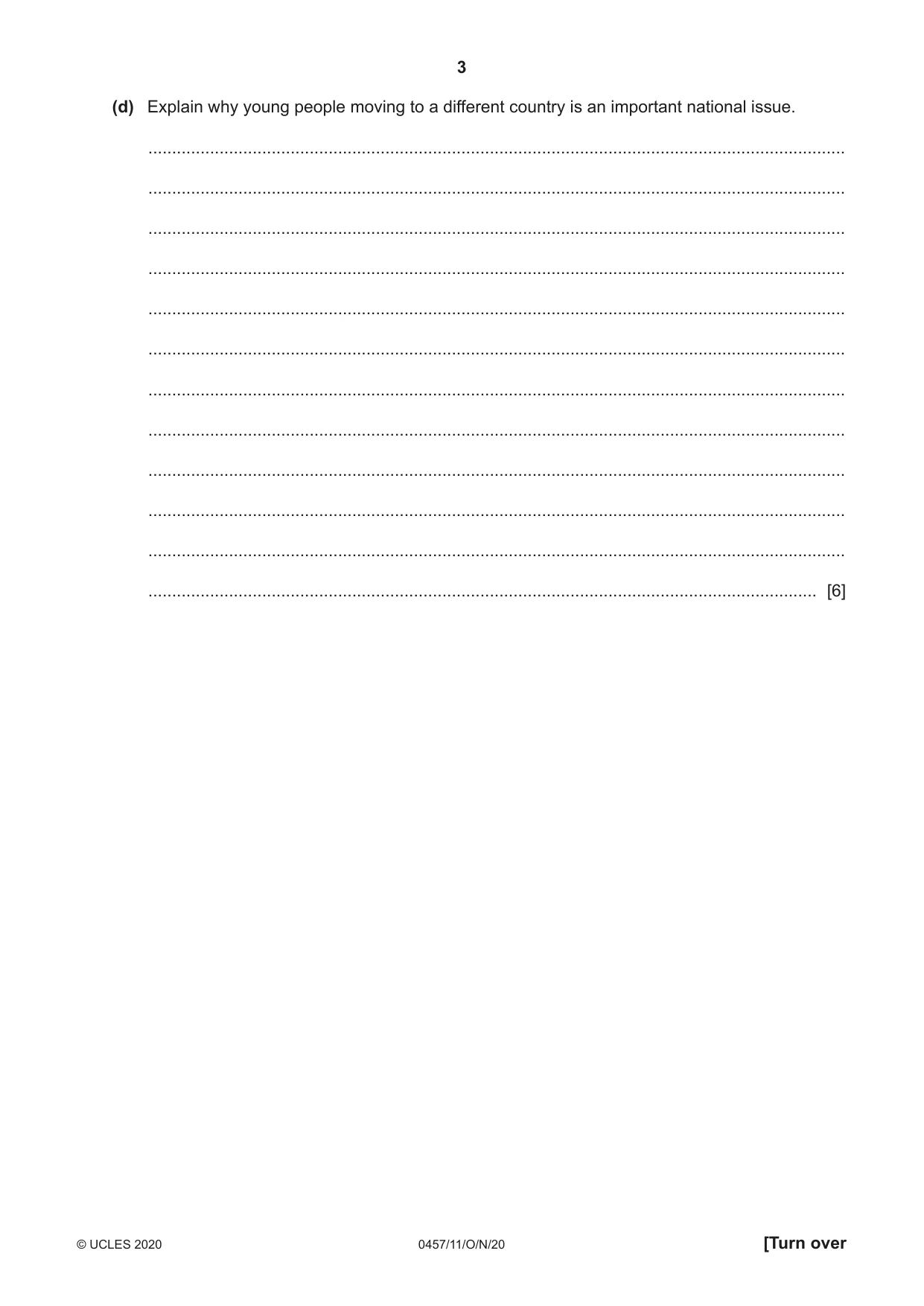 Cambridge IGCSE Global Perspectives 0457 2020 Oct/Nov Paper 1 · Variant 1 question paper, page 3 of 12