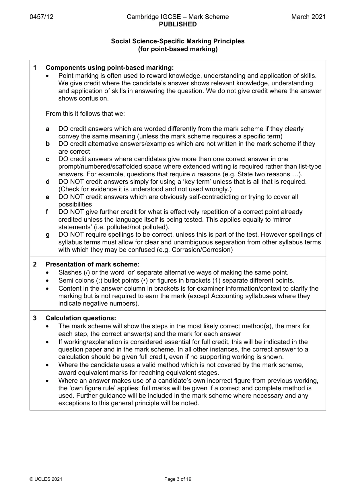 Mark scheme, page 3 of 19