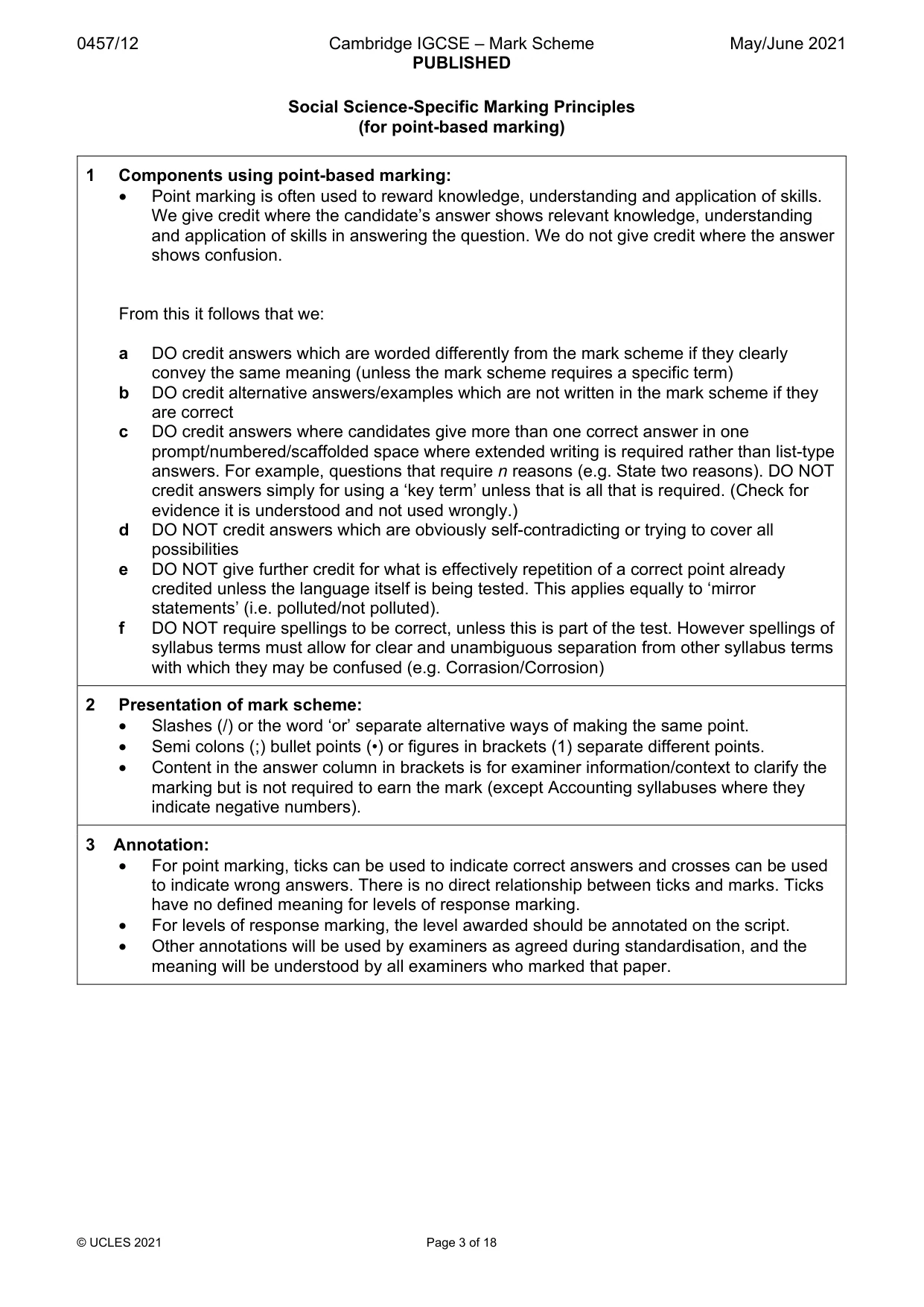Mark scheme, page 3 of 18