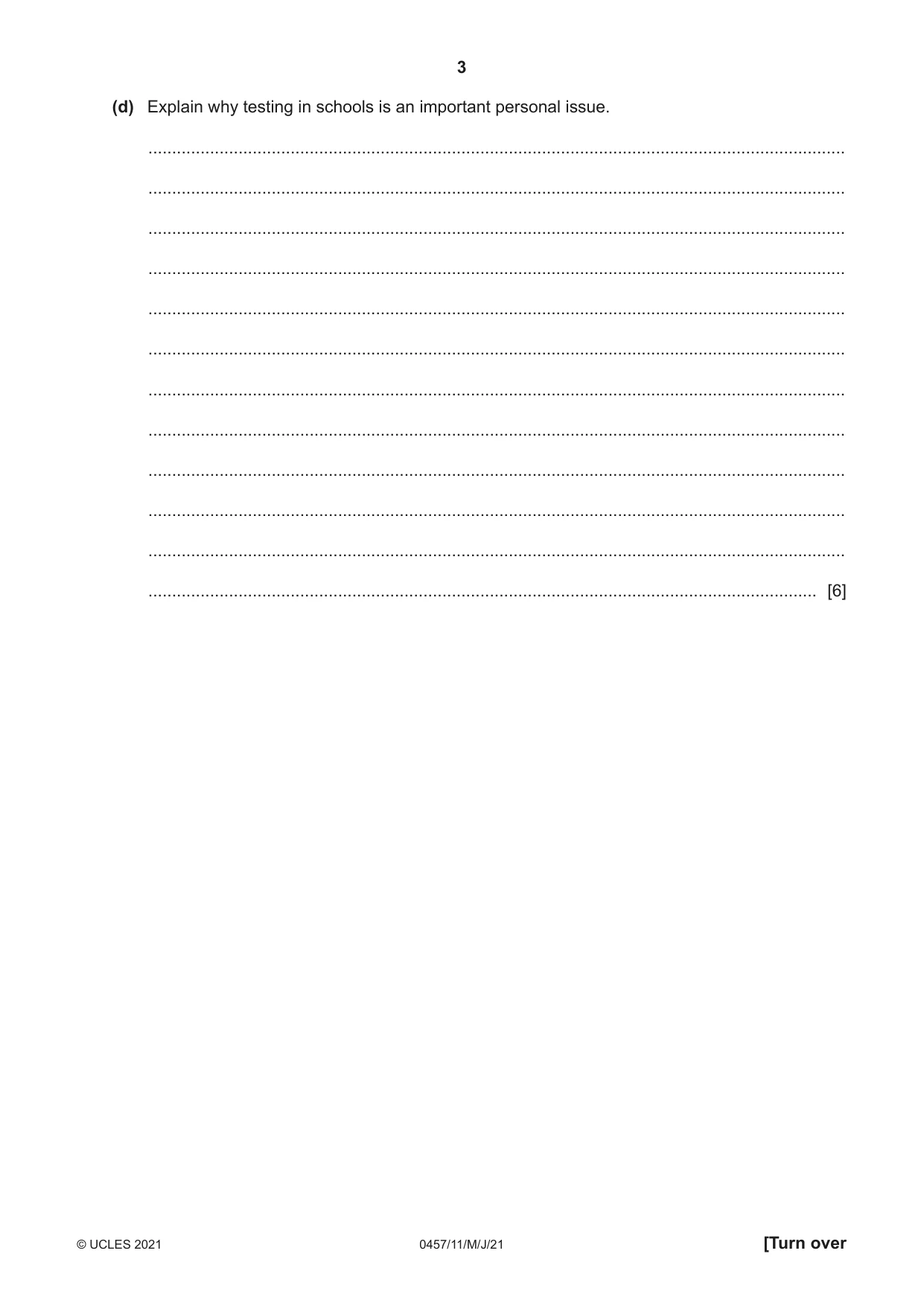 Cambridge IGCSE Global Perspectives 0457 2021 May/June Paper 1 · Variant 1 question paper, page 3 of 12
