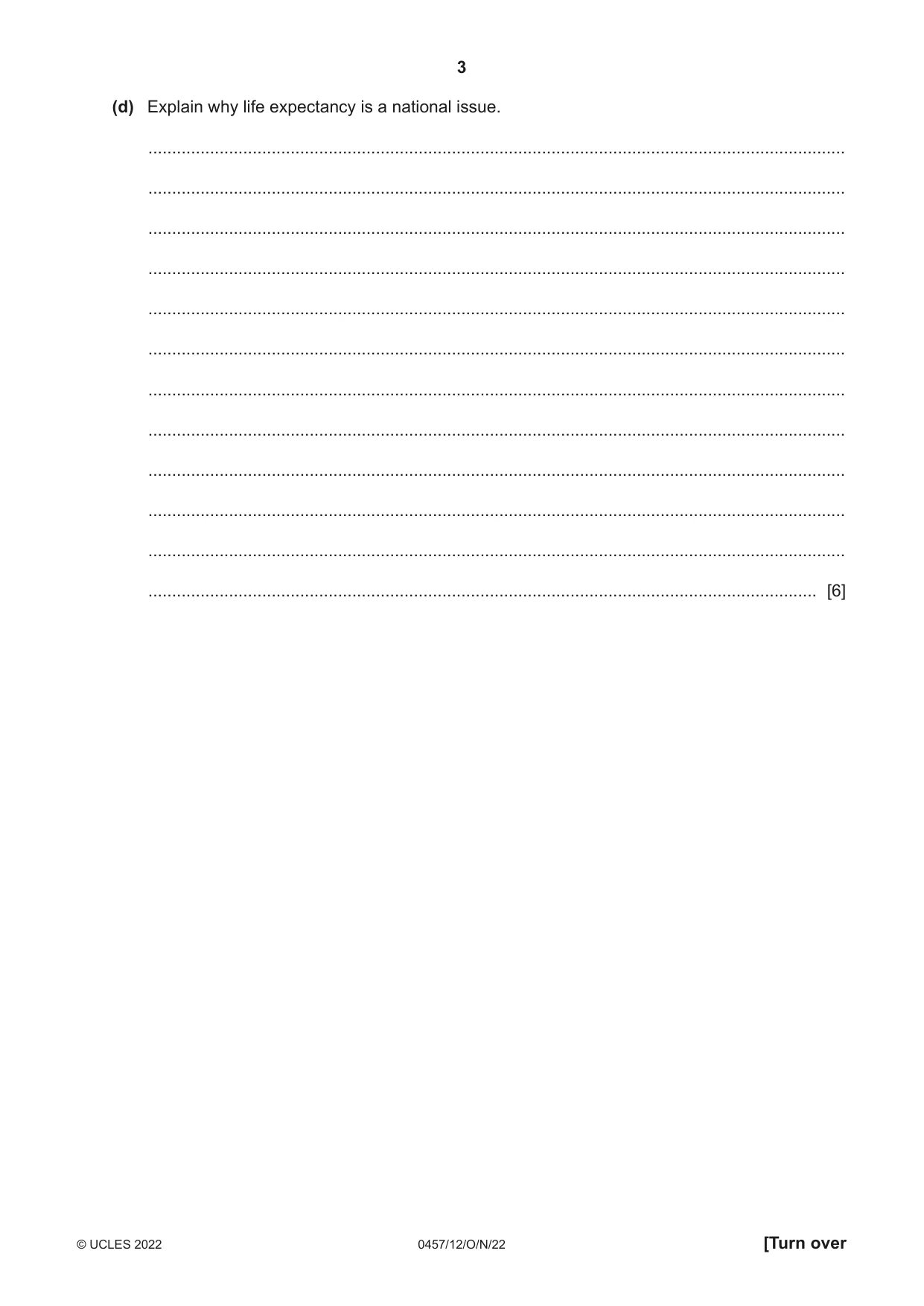 Cambridge IGCSE Global Perspectives 0457 2022 Oct/Nov Paper 1 · Variant 2 question paper, page 3 of 12