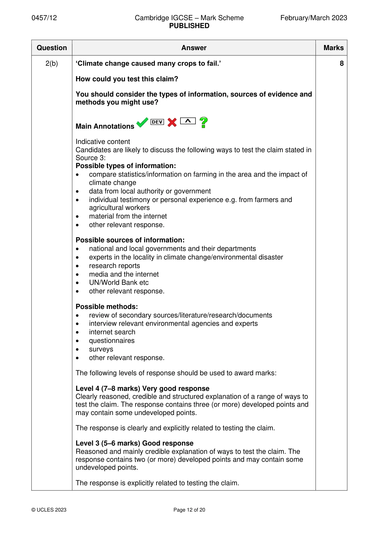 Mark scheme, page 12 of 20