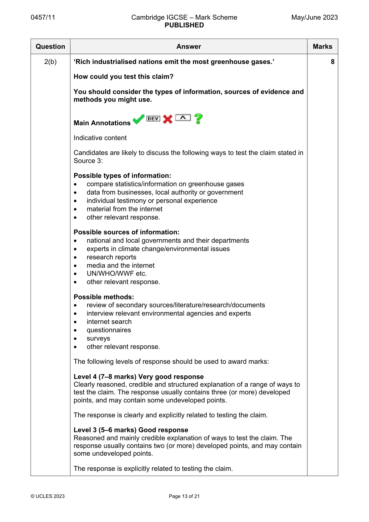 Mark scheme, page 13 of 21